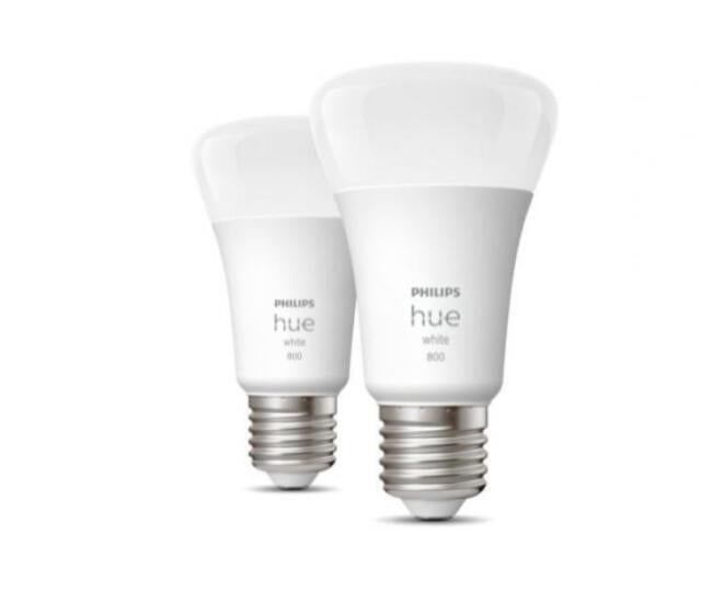 Philips Hue Connected LED Lampe E27 warmweiß 2er Pack smarte Beleuchtung A67