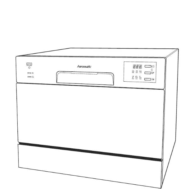 HANSEATIC Tischgeschirrspüler, HG5544D63602ES, 55 cm, silber