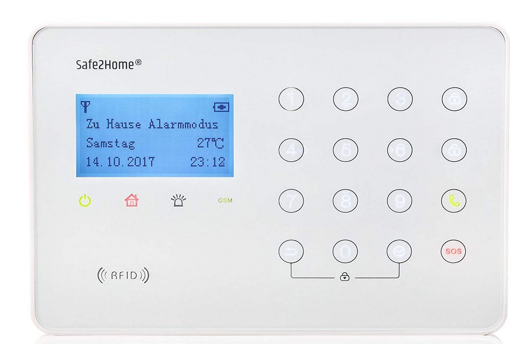 Safe2Home Funk Alarmanlagen Set Haus und Büro SP110 GSM Alarmierung Sabotageschutz Alarm