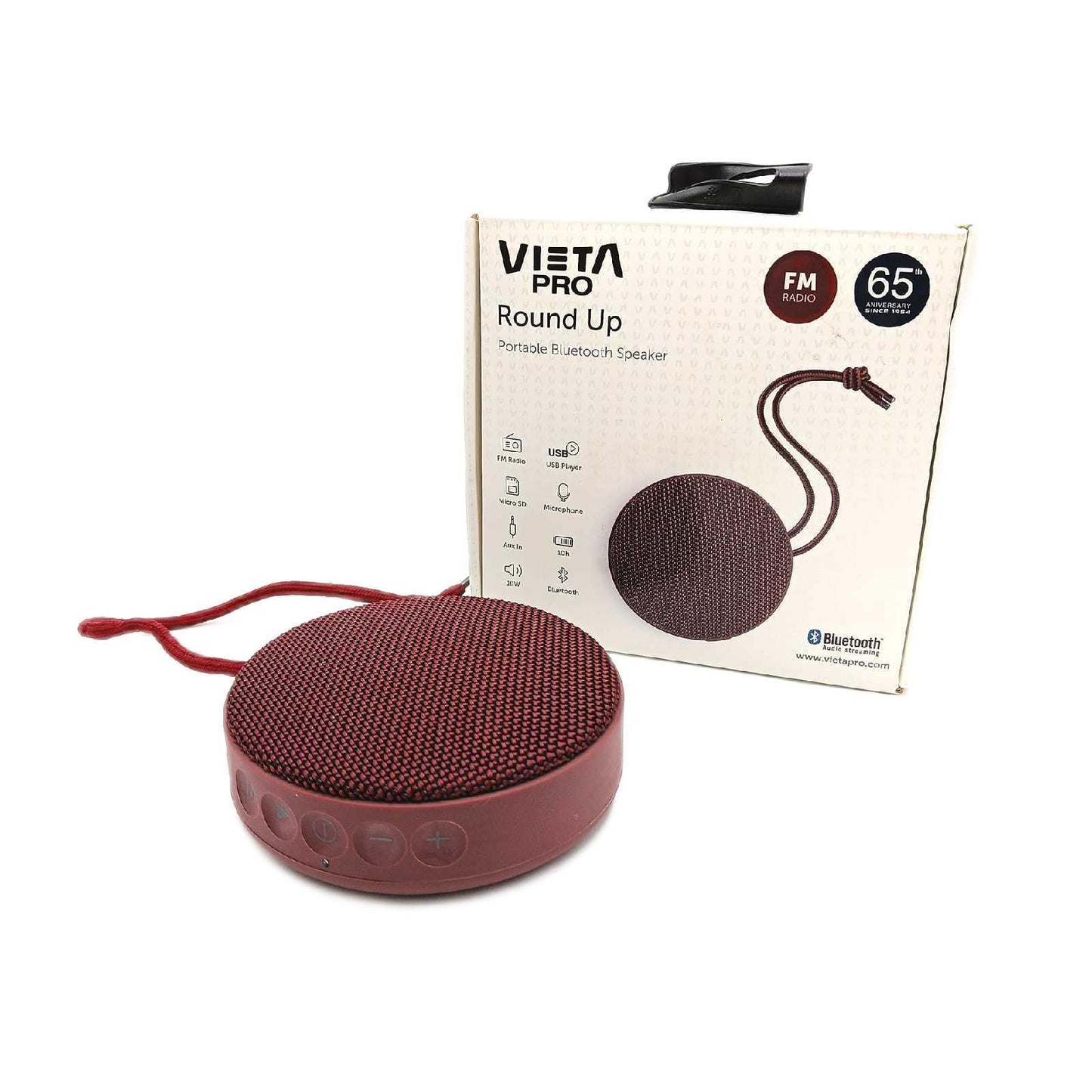 Vieta Pro Bluetooth Lautsprecher Audio Technik Round Up kabellos vielseitig integriertes Mikrofon grau