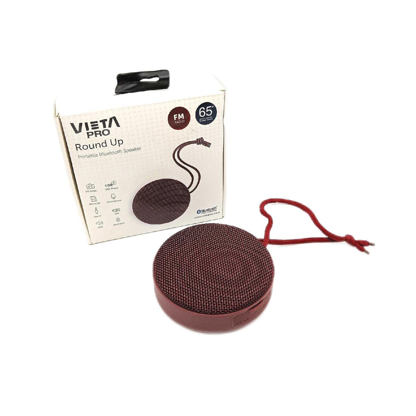 Vieta Pro Bluetooth Lautsprecher Audio Technik Round Up kabellos vielseitig integriertes Mikrofon grau