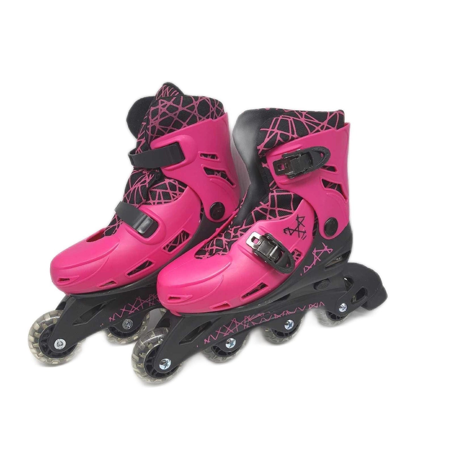 Mondo Toys – Girl In Line Skates – verstellbare Inlineskates – PVC-Rollen – Roller für Kinder/Mädchen – Größe M / Gr. 33/36 – 28514