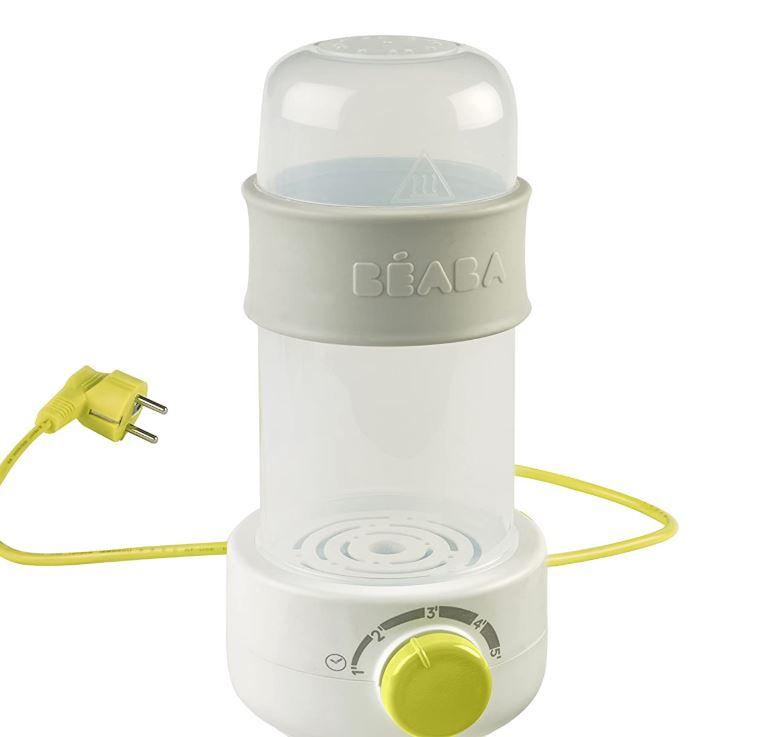 Béaba Babymilk Fläschchenwärmer mit Dampf neon gelb Beaba Babymilk Fläschchenwärmer Dampf gelb praktisch