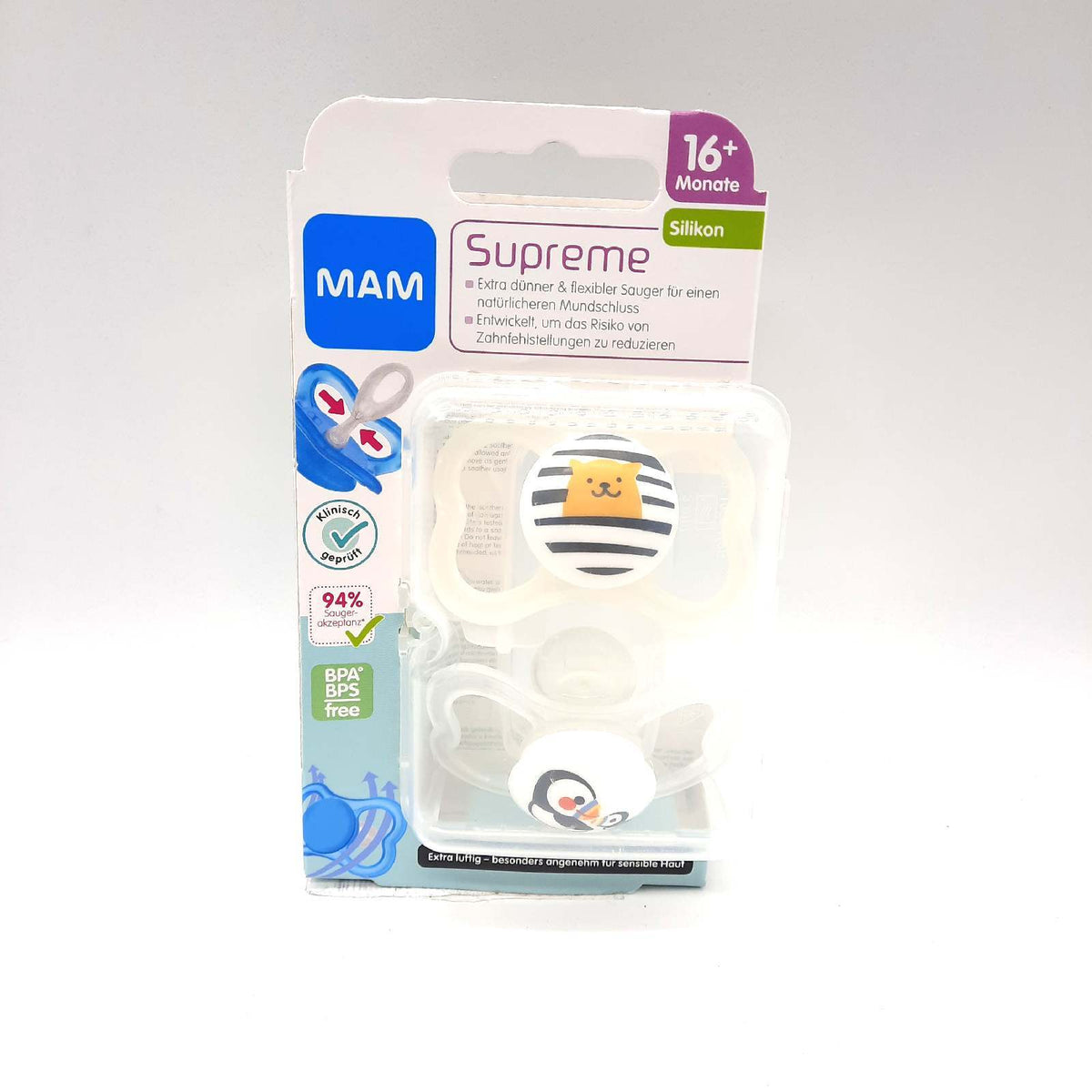 MAM Babyschnuller Supreme 2er Set Zahnentwicklung Rotationsfeld Aufbewahrung