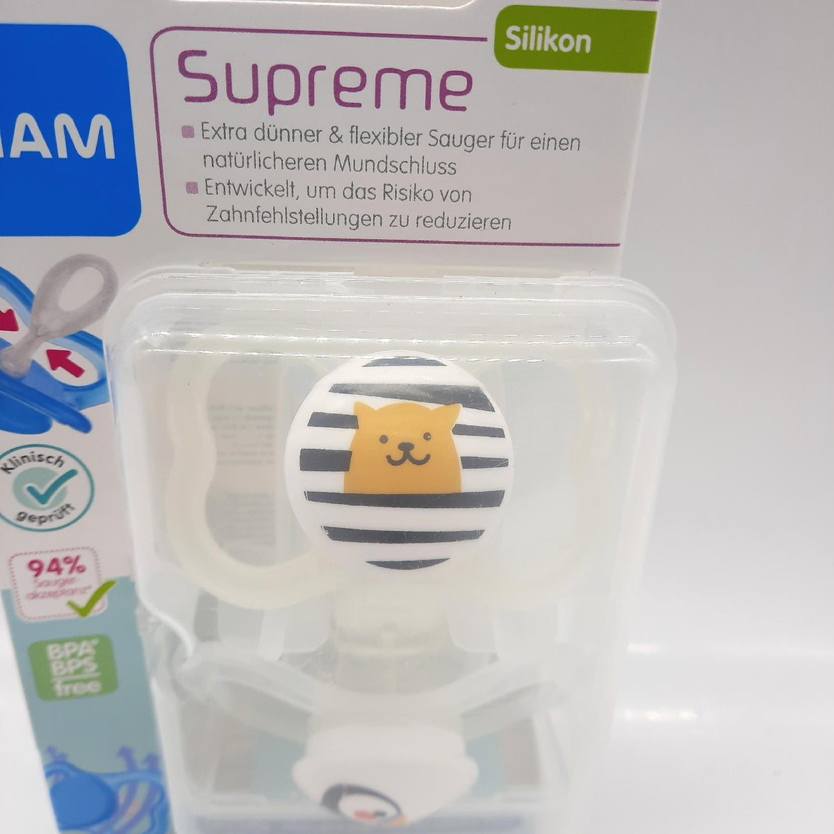 MAM Babyschnuller Supreme 2er Set Zahnentwicklung Rotationsfeld Aufbewahrung
