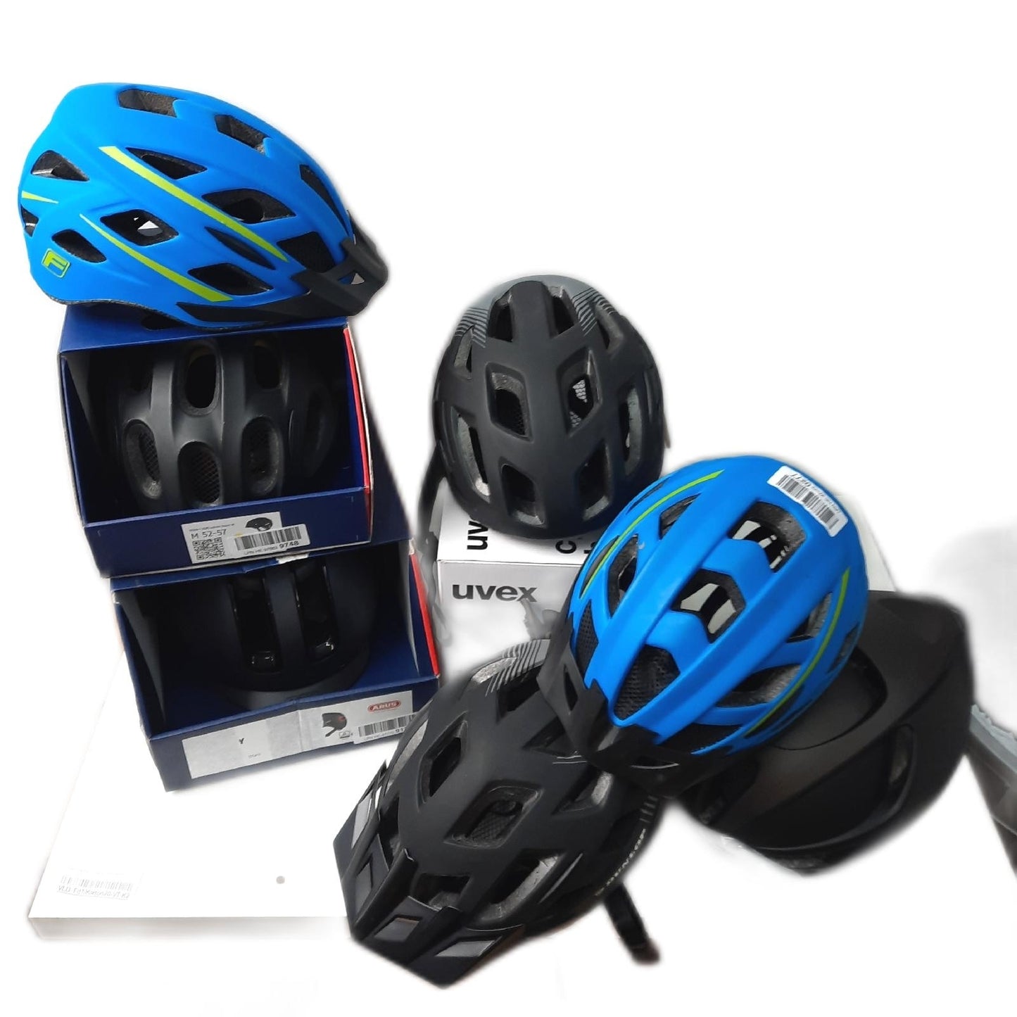Radhelme Fahrradhelme mit Schäden