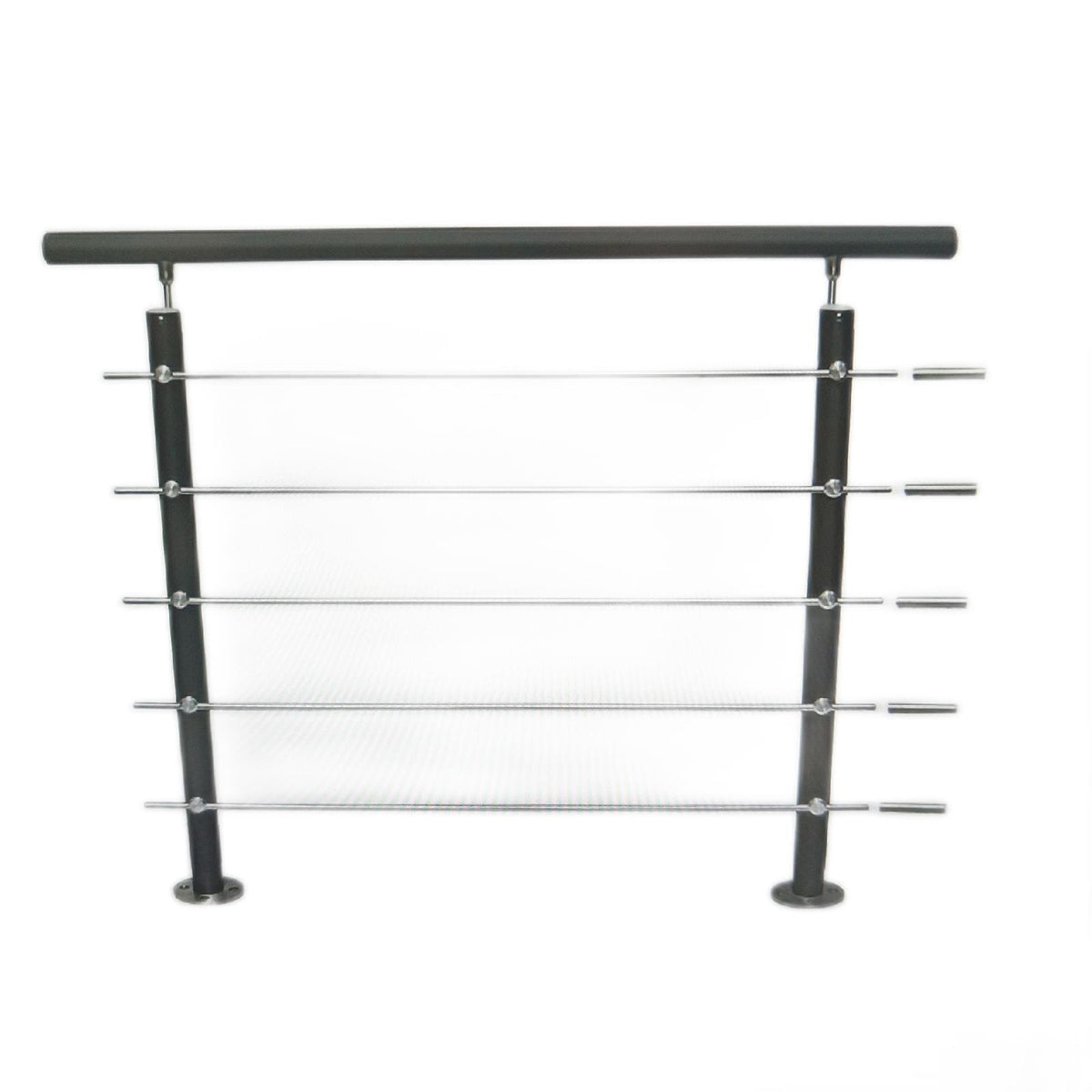 Treba Geländerset Balkon und Terrasse Aluminium AG6 Anthrazit Stabil und Robust 1500