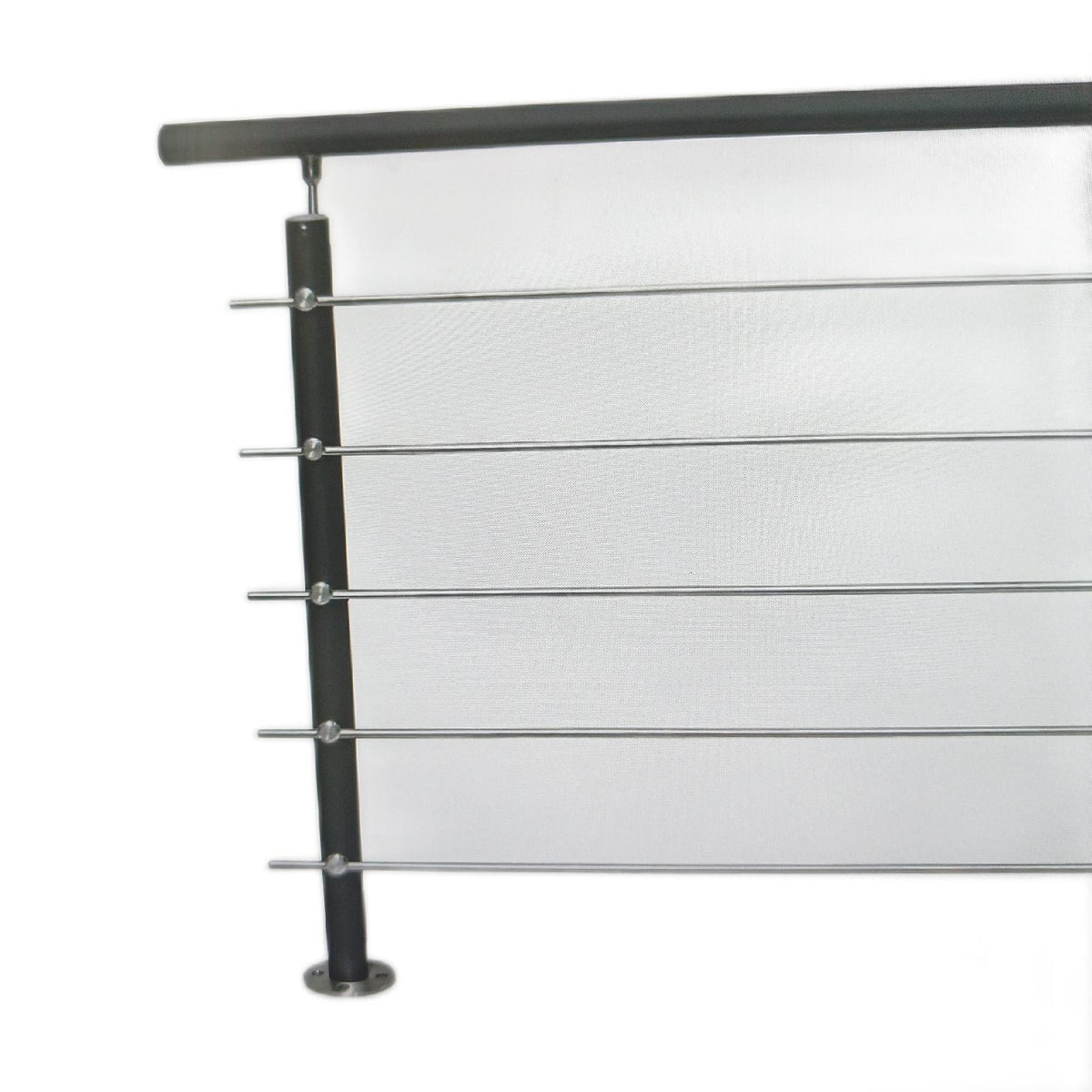 Treba Geländerset Balkon und Terrasse Aluminium AG6 Anthrazit Stabil und Robust 1500