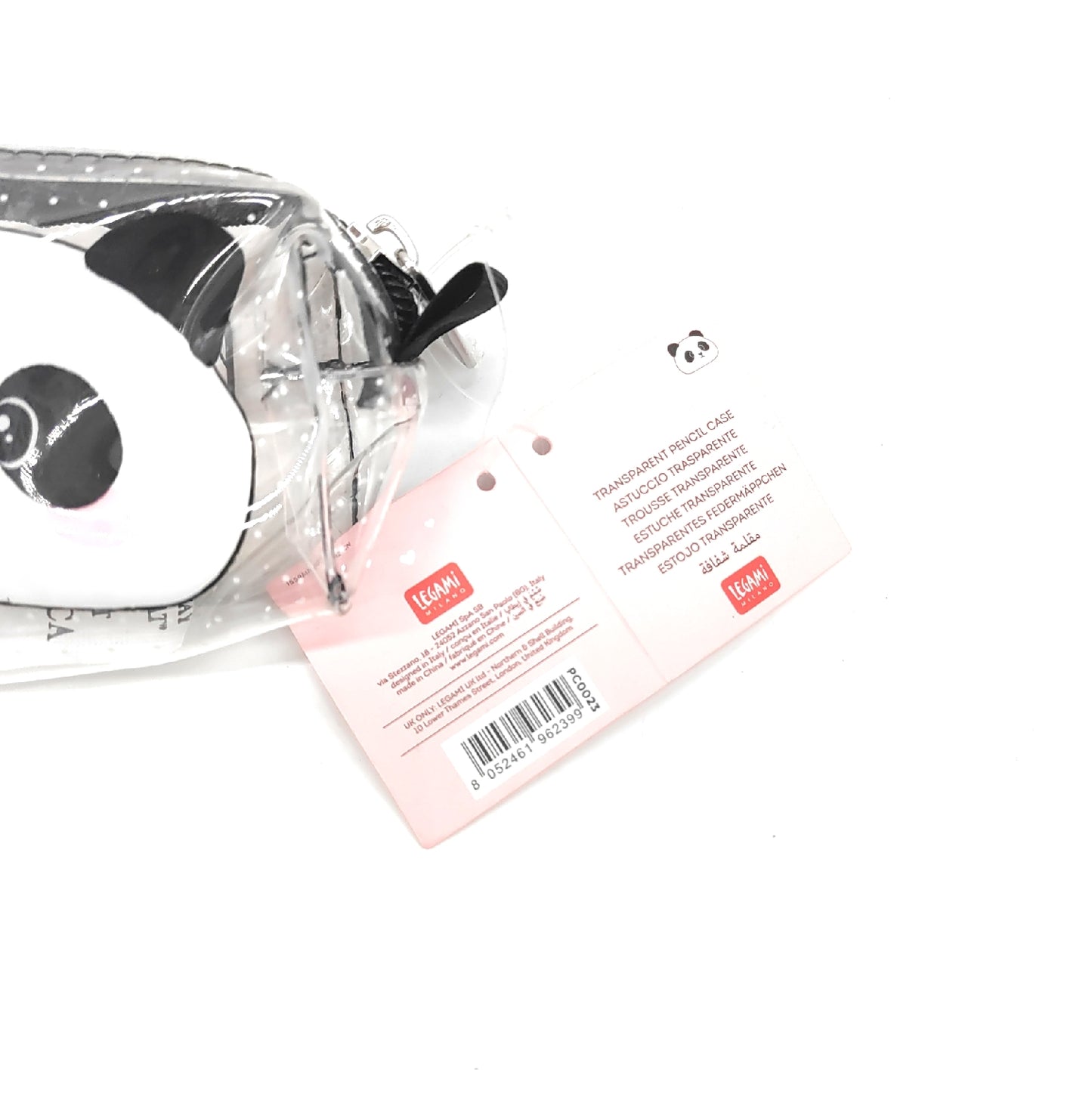 transparentes Federmäppchen Panda Herzchen Schlamper Tasche Stiftetasche