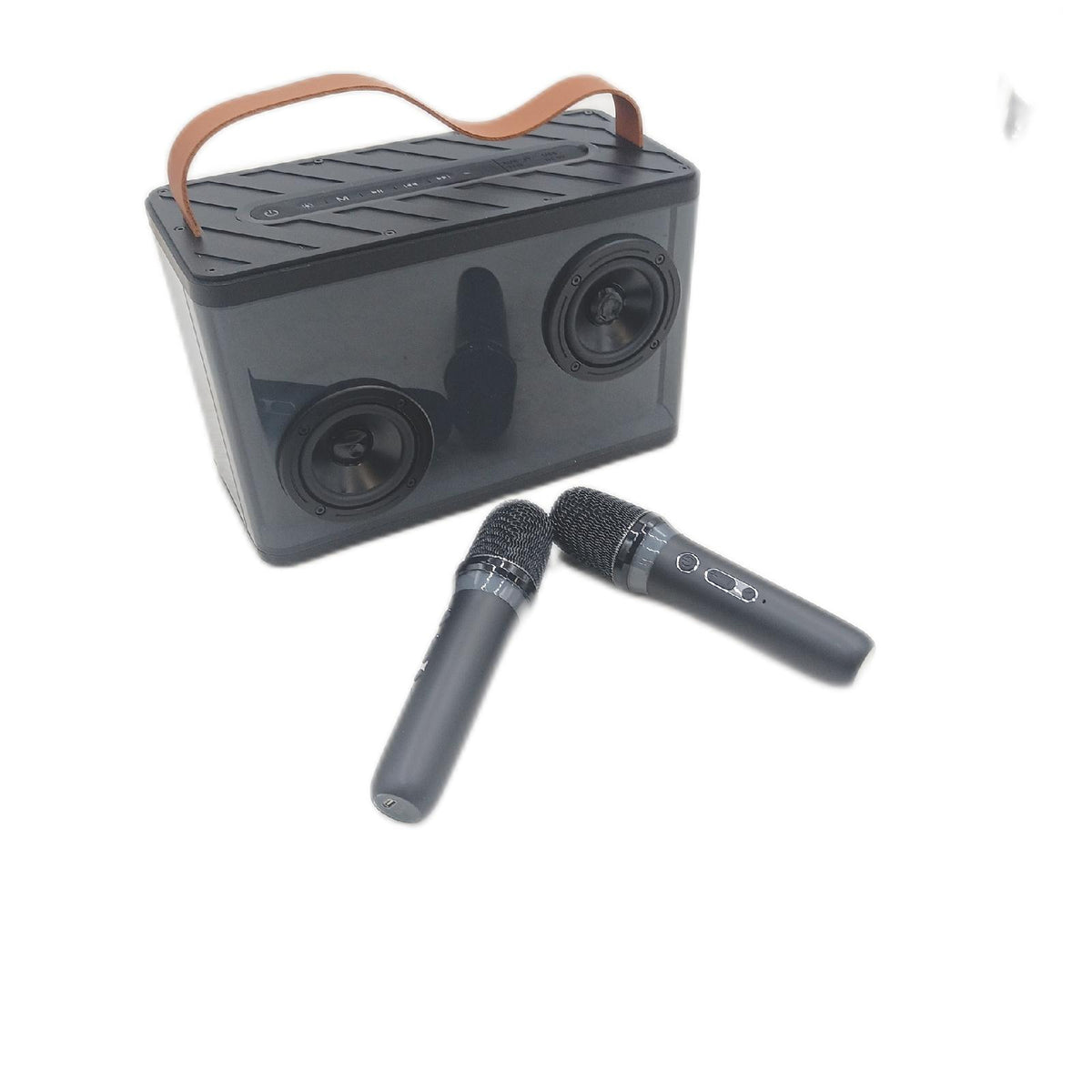 Bonaok Karaoke System Unterhaltung Elektronik mit Bluetooth Mikrofonen Lautsprecher Beleuchtung
