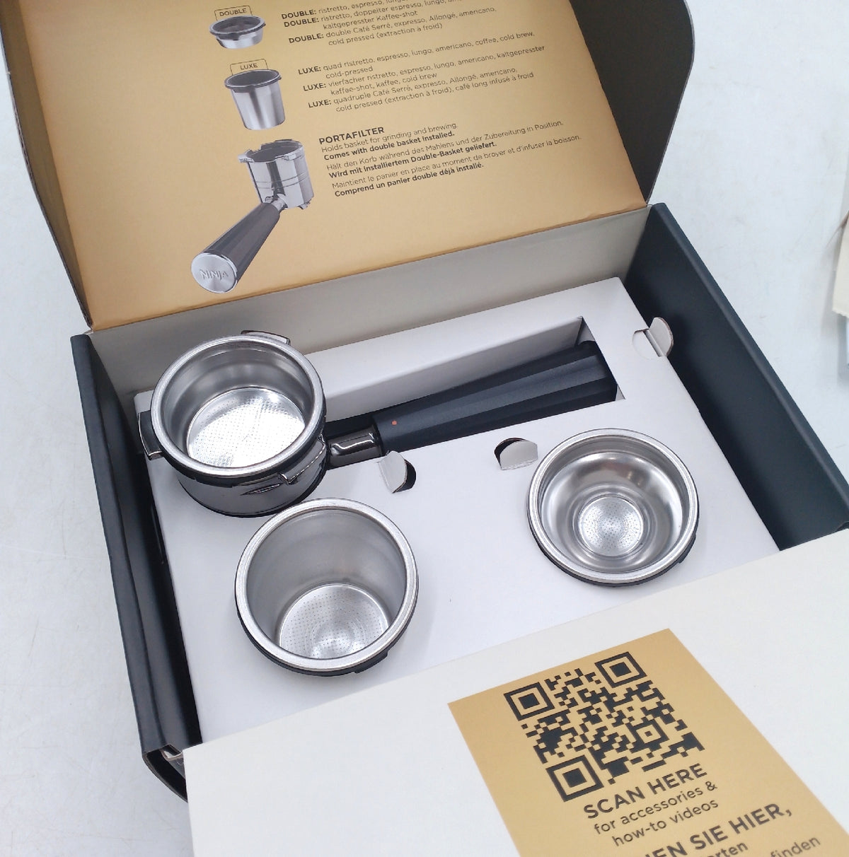 Ninja ES701EUBK2 Kaffeevollautomat Espressomaschine Luxe Café Pro Schwarz Neugerät