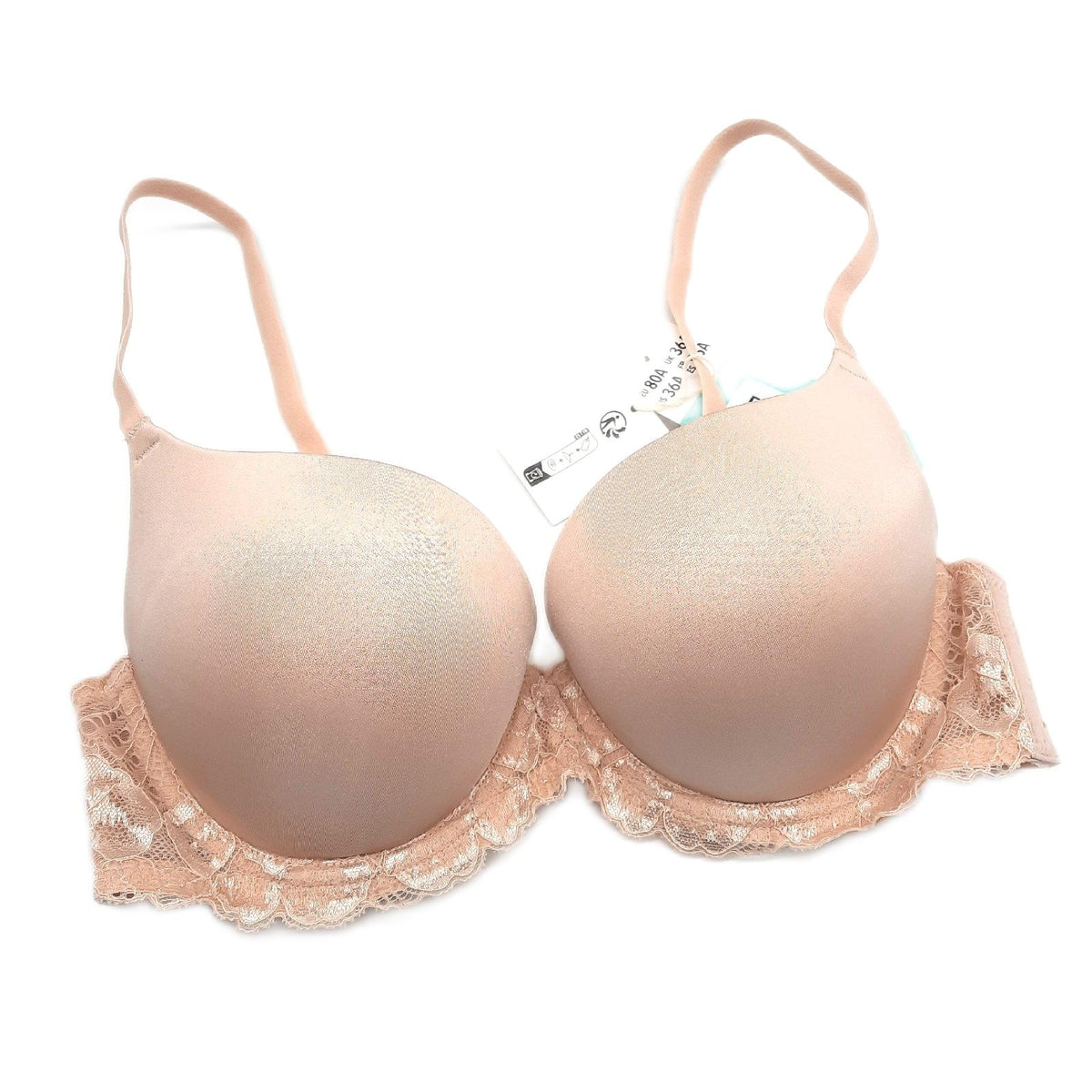 Dorina Damen BH T Shirt BH Beiger Claire Super Push Up Spitze Bequemer Halt
