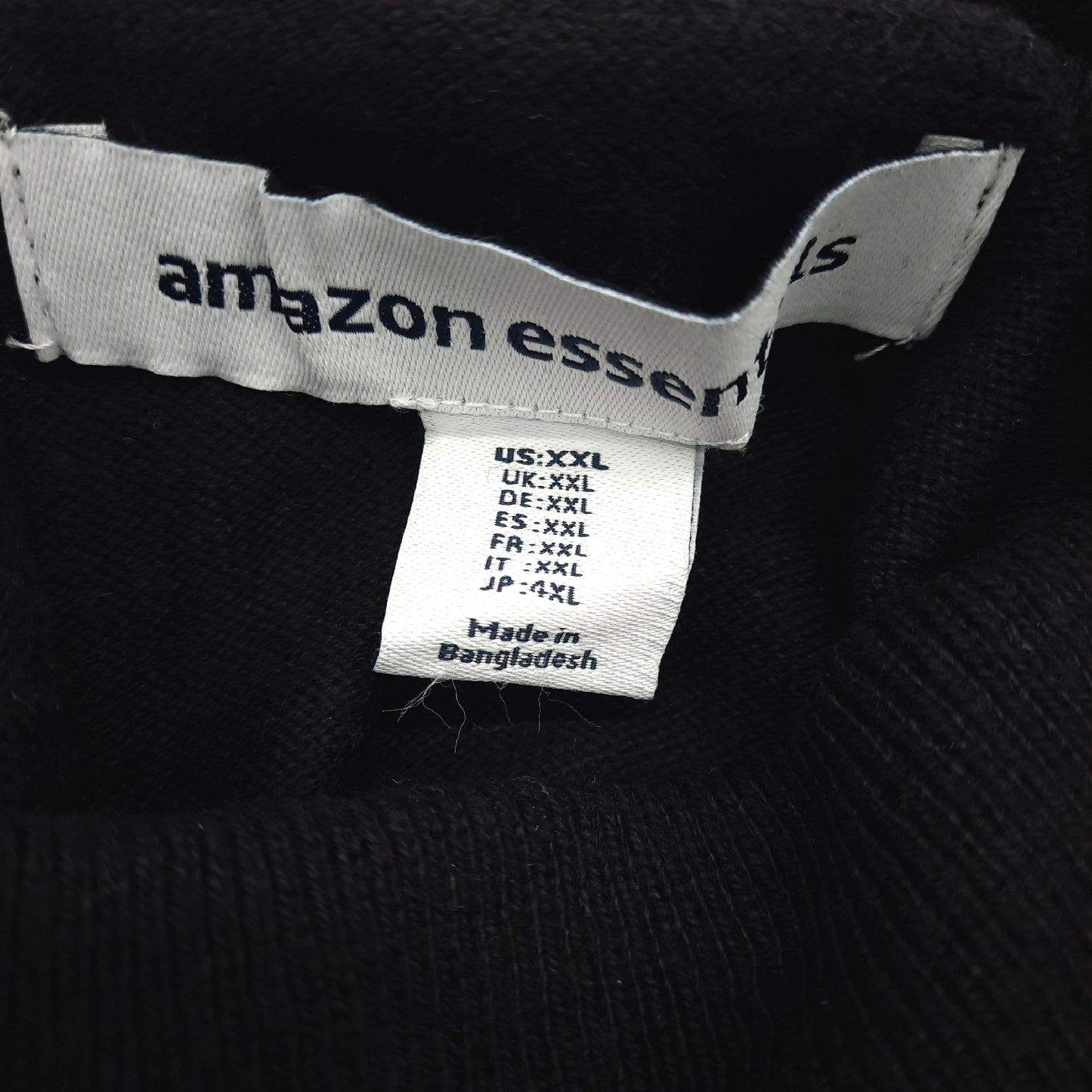 Amazon Essentials Rollkragenpullover Herrenbekleidung schwarz XXL Baumwolle vielseitig elegant