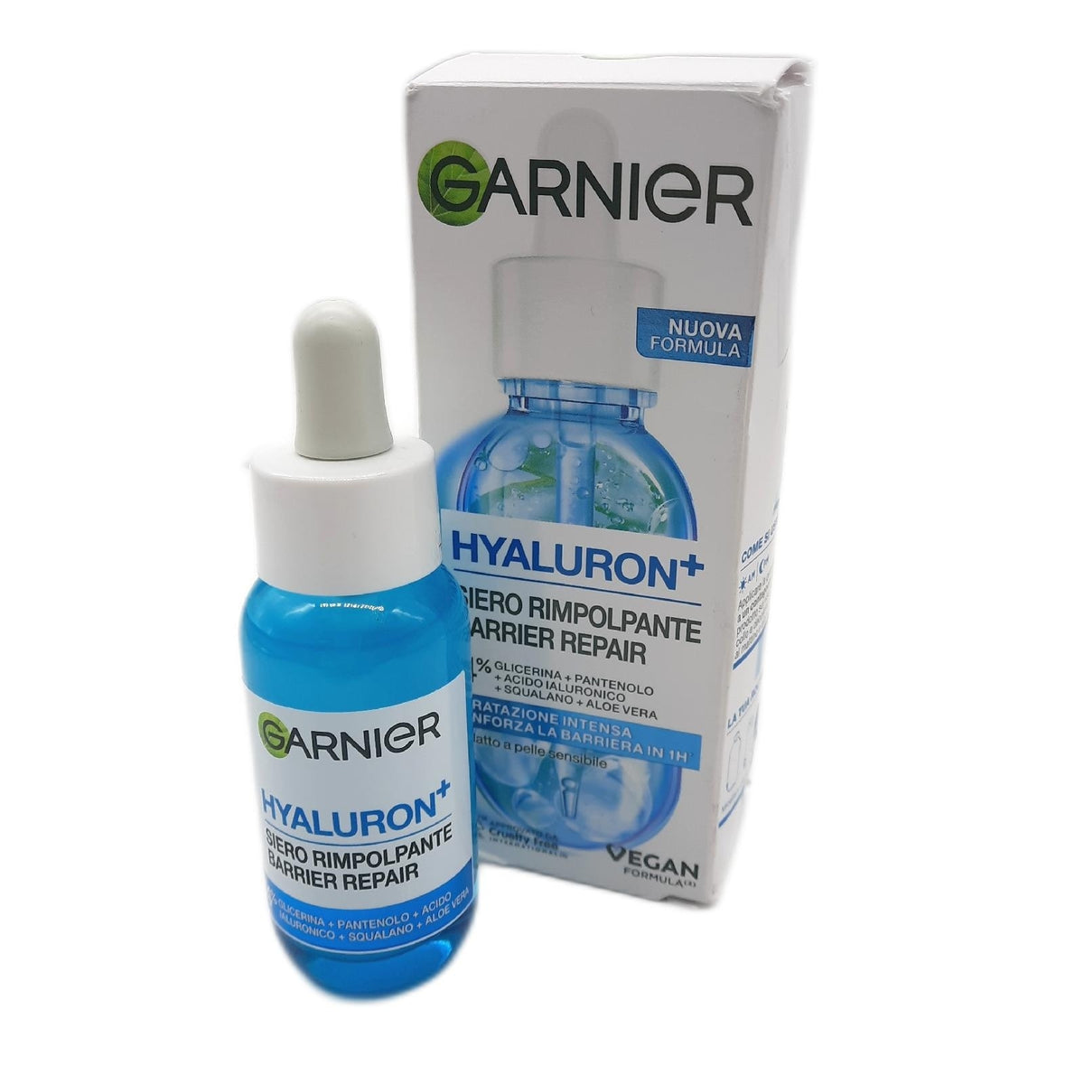 Garnier Aloe Hyaluron Filler Feuchtigkeitsserum mit 3% Glycerin + Hyaluronsäure + Aloe Vera Spendet intensiv Feuchtigkeit und füllt in nur einem Tropfen