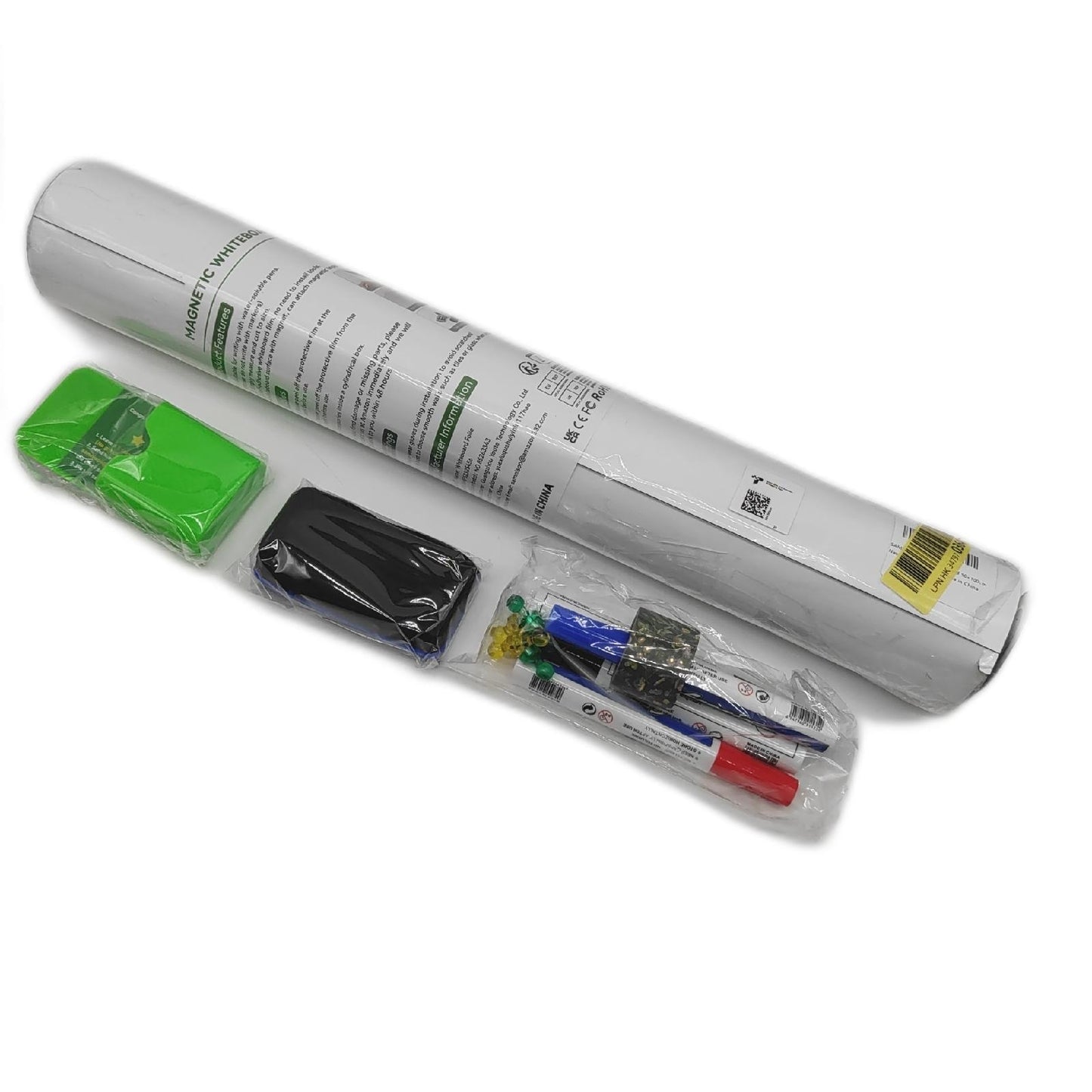 SAMNISOO Whiteboard Folie Magnetfolie Weiß Abwischbare Magnettafel Magnetisch Schreibtafel Bürobedarf