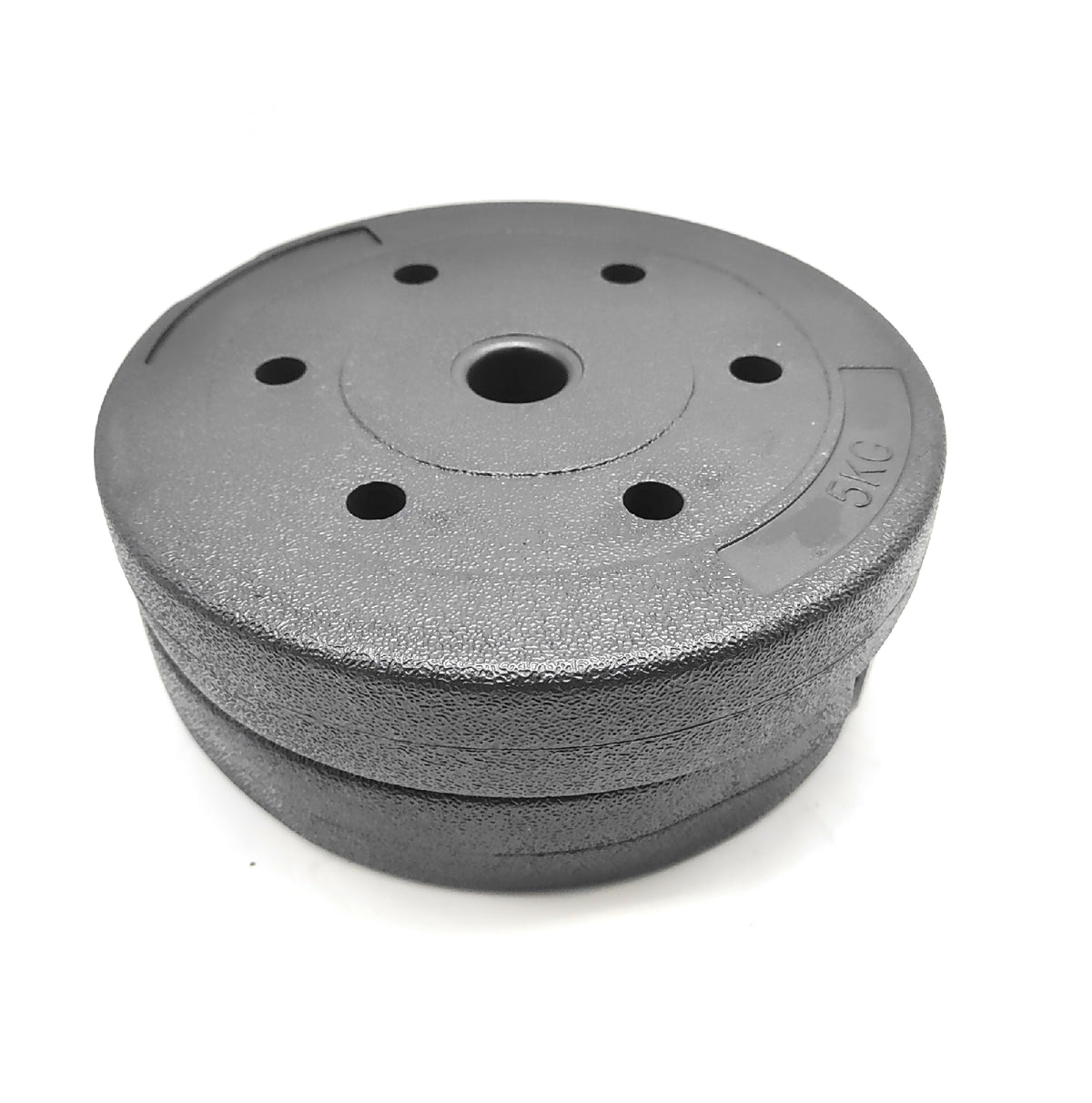 BAKAJI Hantelscheiben 2 x 5 kg Zement 25 mm Bohrung 10 kg Set