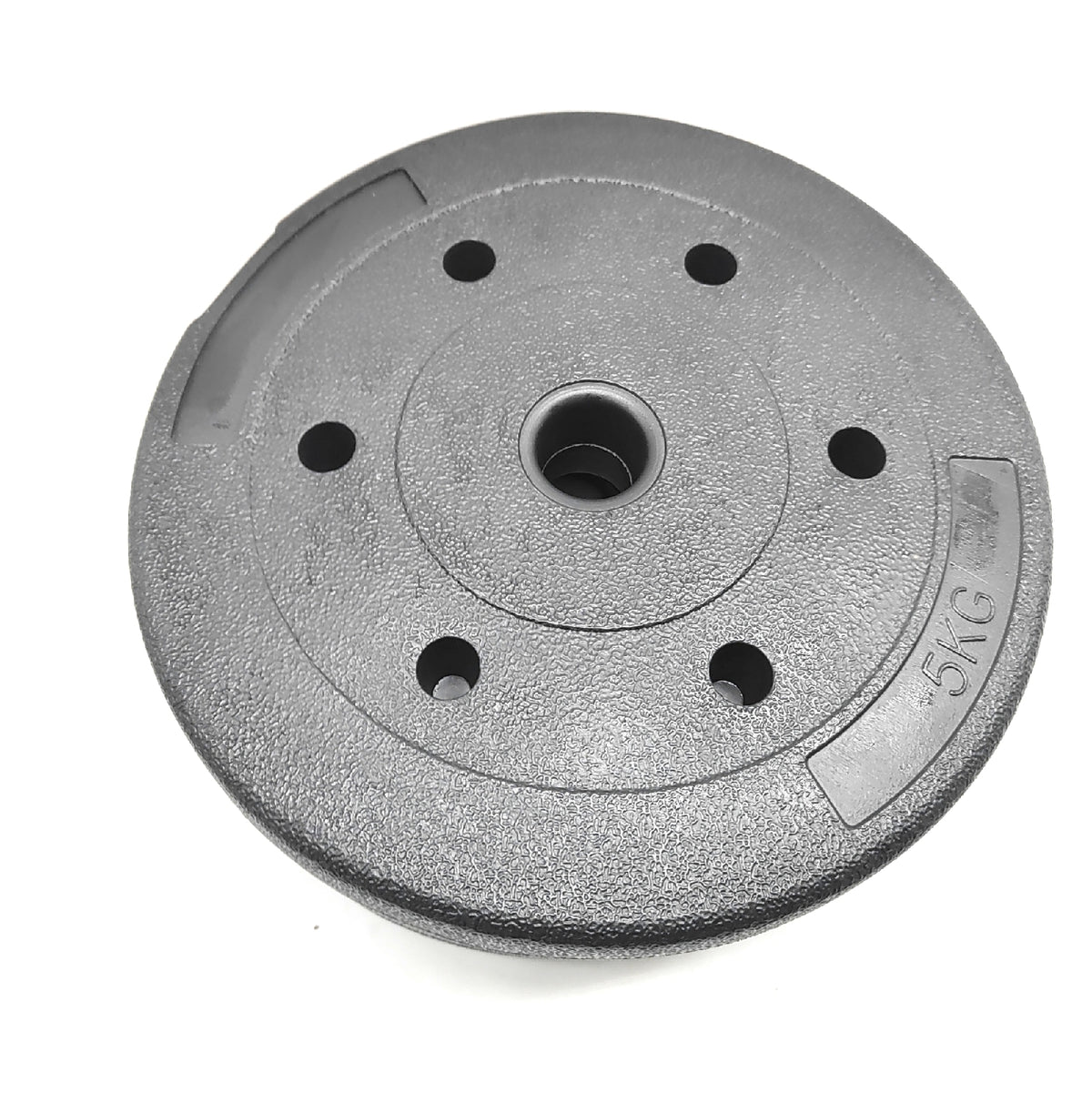 BAKAJI Hantelscheiben 2 x 5 kg Zement 25 mm Bohrung 10 kg Set
