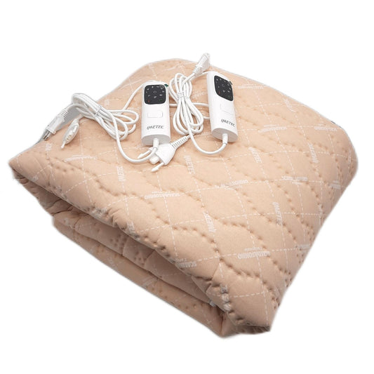 Imetec Scaldasonno Adapto Wärmeunterbett für Doppelbett 150x160 cm schnelle Erwärmung personalisierbare Temperatur 100 % Wolle und Merinowolle Made in Italy 2 separate Bedieneinheiten 6 Temp