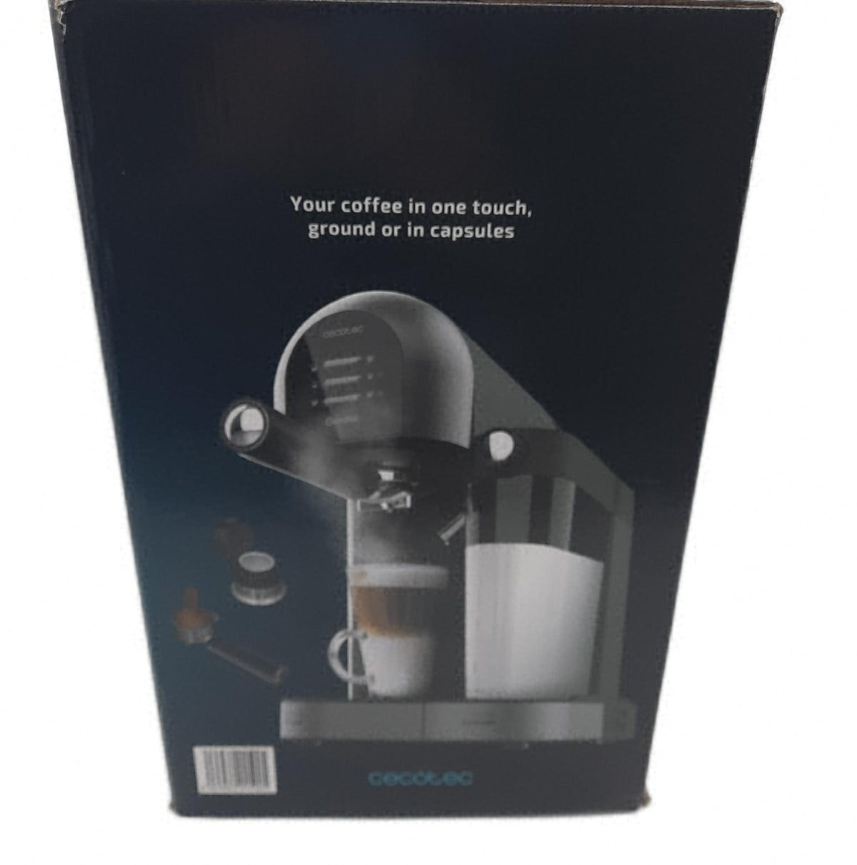Cecotec Halbautomatische Kaffeemaschine Power Instant ccino 20 Chic Serie Nera schwarz