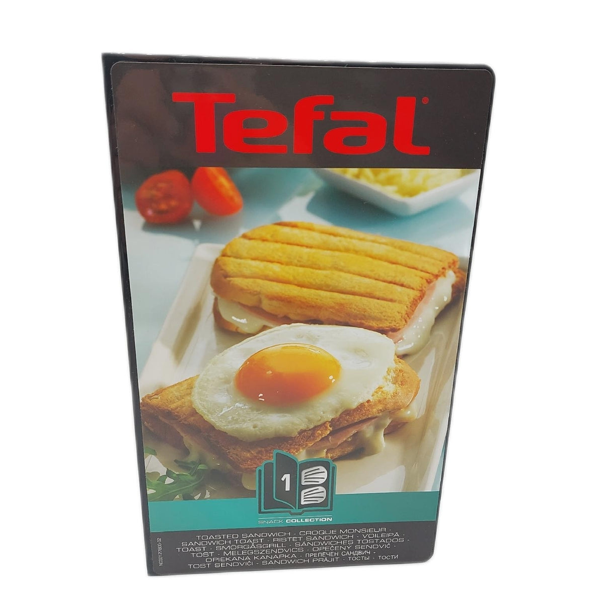 Tefal Snack Maker Küchengeräte XA800112 zwei Teller Croque Monsieur Rezeptbuch für