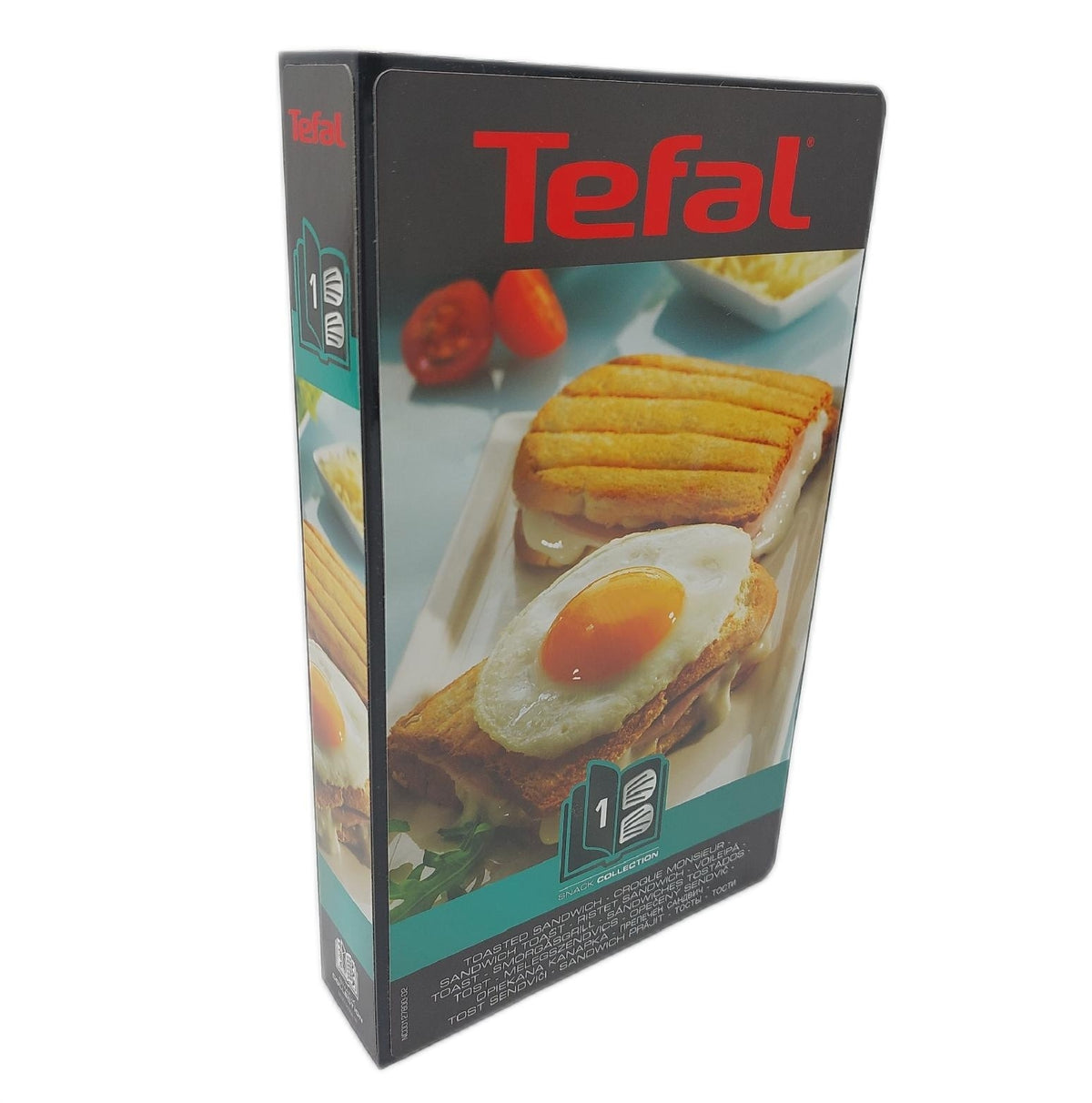 Tefal Snack Maker Küchengeräte XA800112 zwei Teller Croque Monsieur Rezeptbuch für