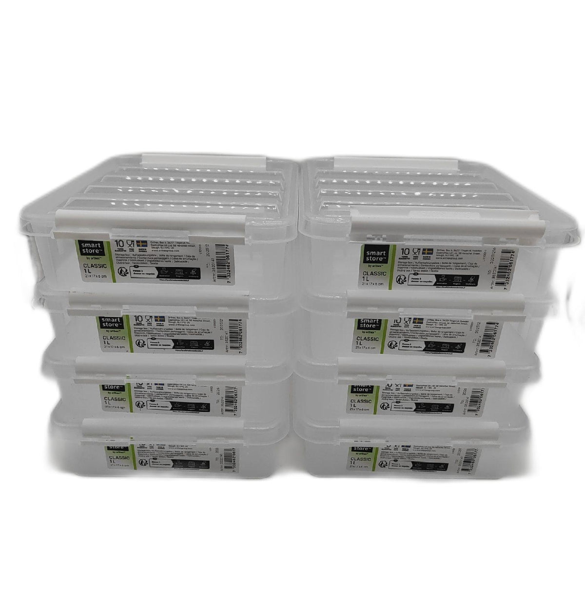 SmartStore Kleine Aufbewahrungsboxen 1L  8stück im Set 21*17*6cm