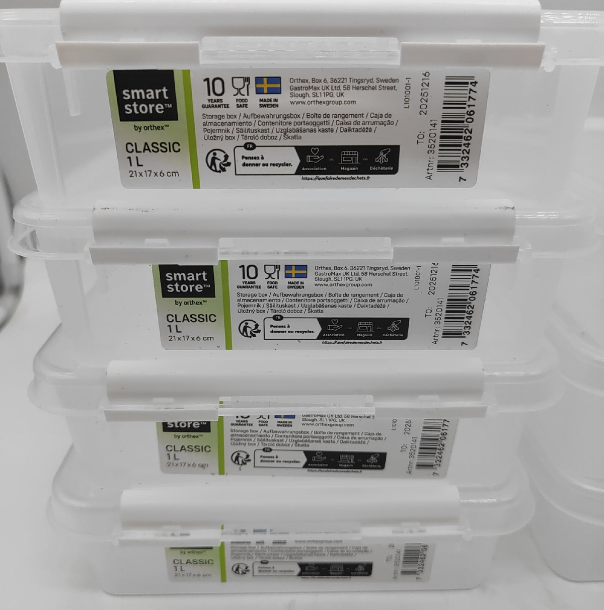 SmartStore Kleine Aufbewahrungsboxen 1L  8stück im Set 21*17*6cm