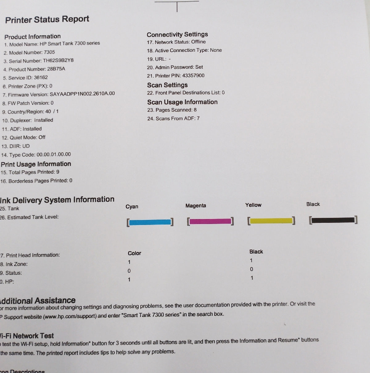 HP Multifunktionsdrucker Büroausstattung Smart Tank 7305 Leistung WLAN Scanner Anschluss Garantie