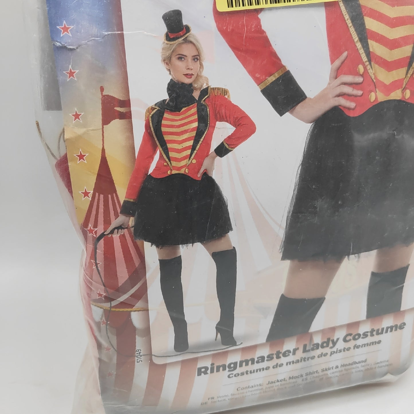 Smiffys Damenkostüm Zirkuskleidung Ringmaster Lady M Rot elegant auffällig