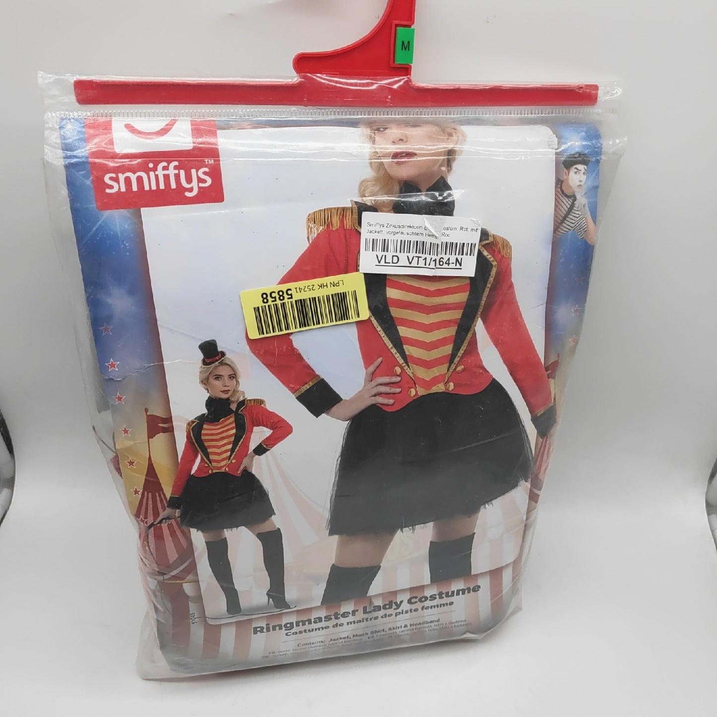 Smiffys Damenkostüm Zirkuskleidung Ringmaster Lady M Rot elegant auffällig