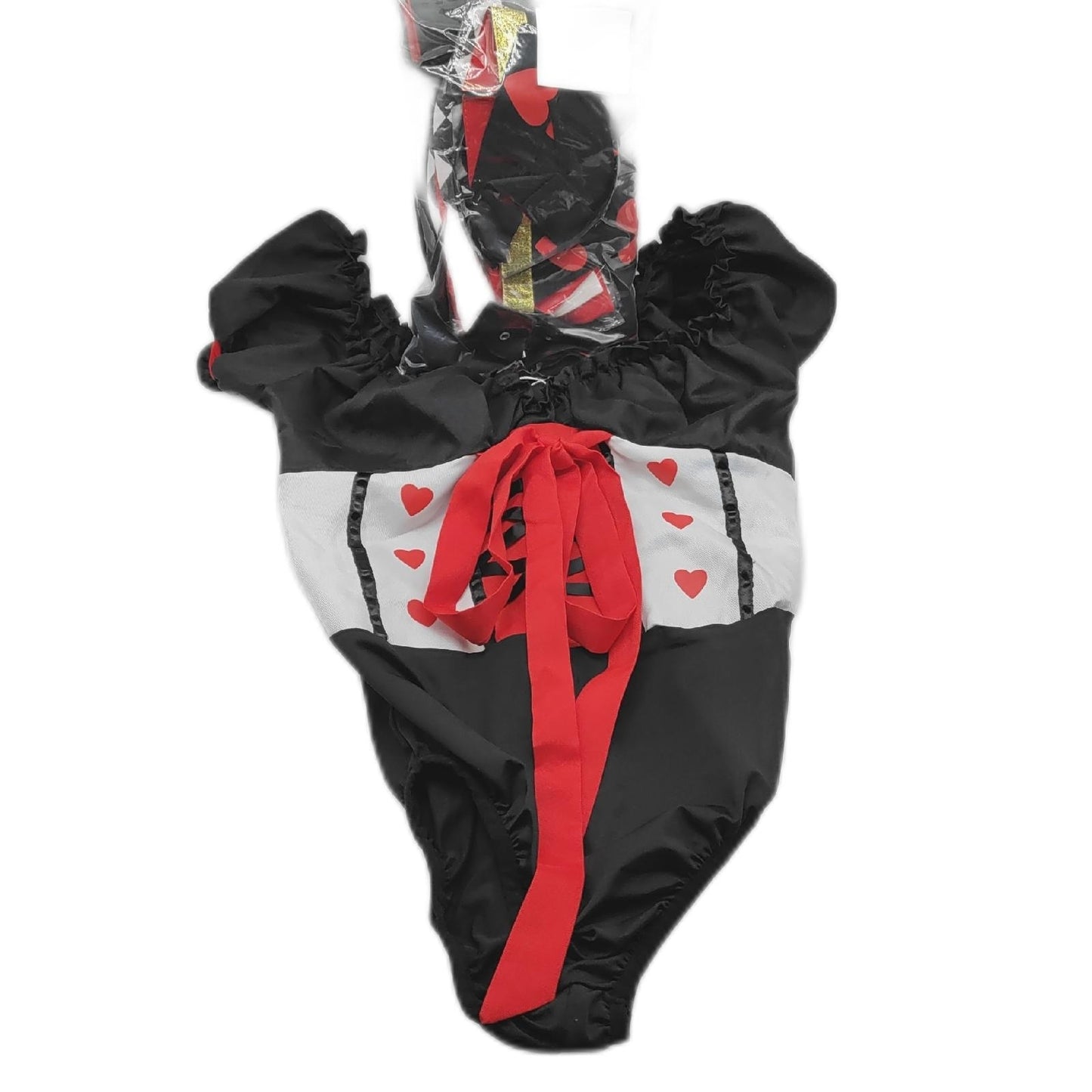 Herzkönigin Kostüm Damen Kleid Karneval Halloween Fasching Größe XL Alice Spaß Verkleidung