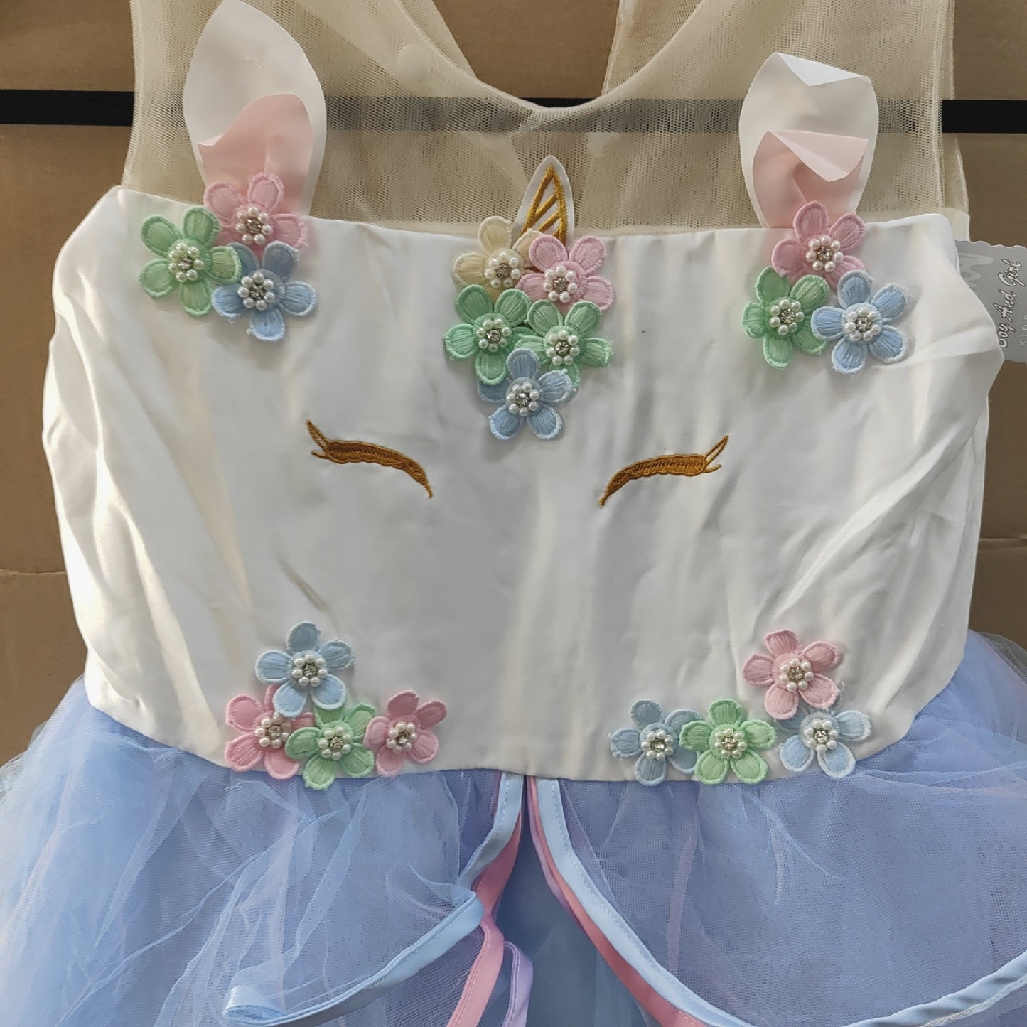 JerrisApparel Kostüm Mädchen Einhorn Blume Hochzeit Party Kleider Spaß