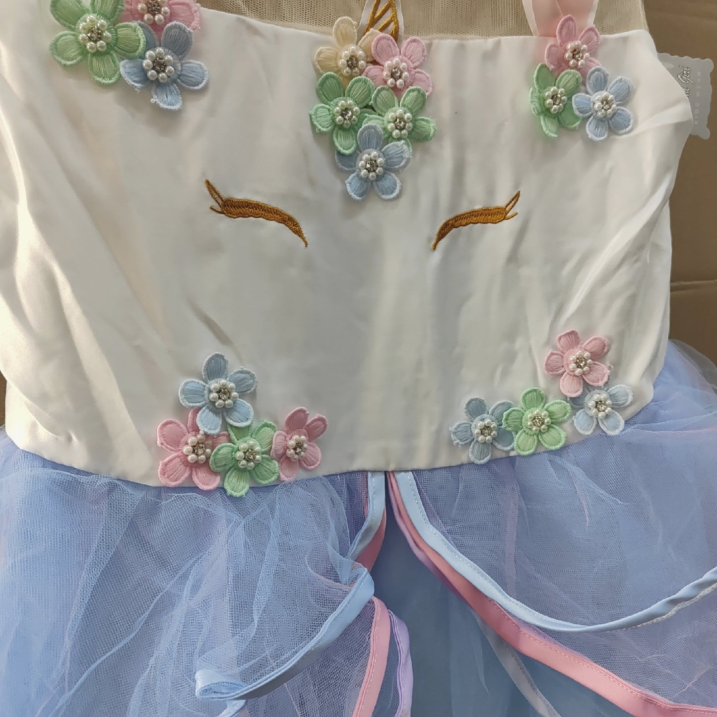JerrisApparel Kostüm Mädchen Einhorn Blume Hochzeit Party Kleider Spaß
