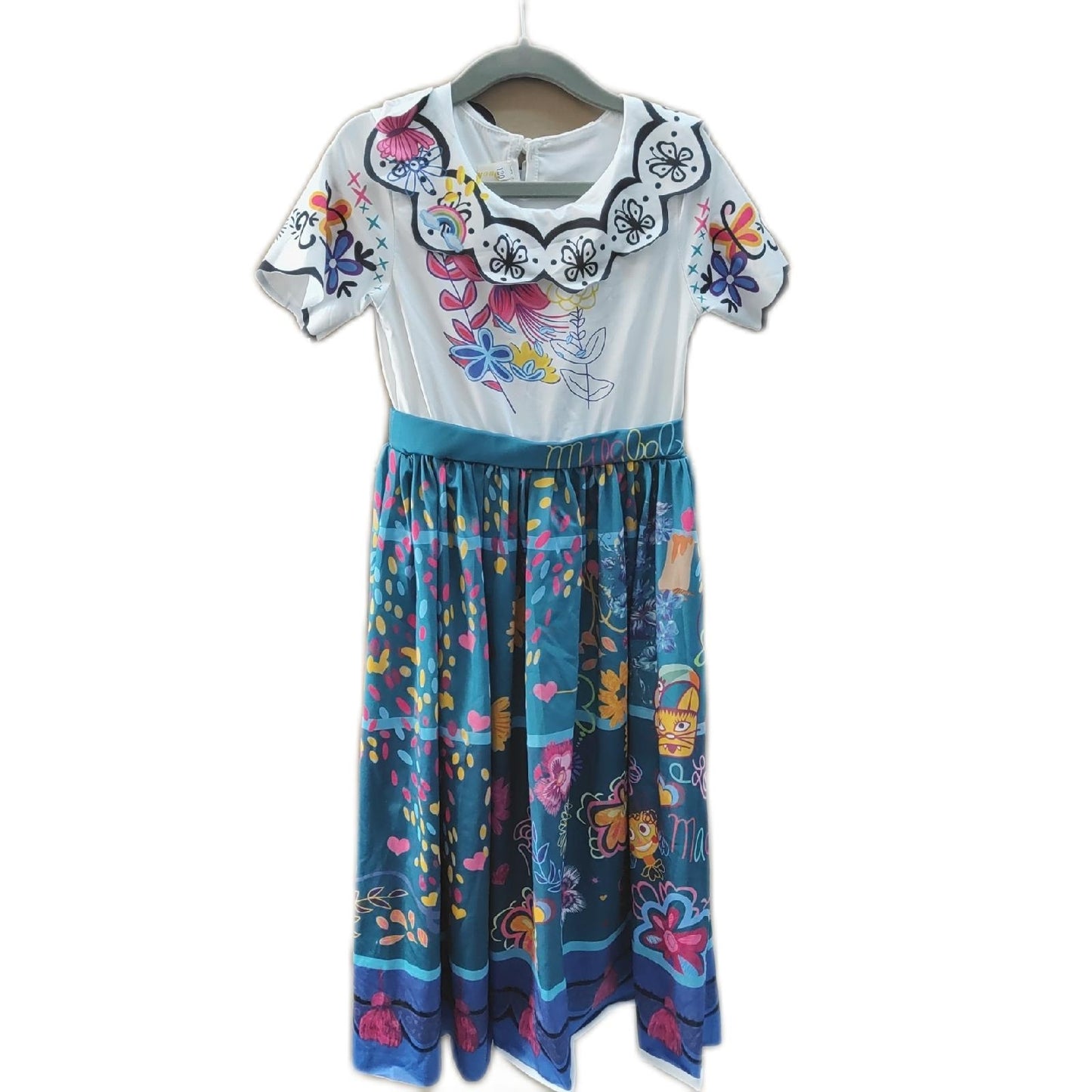 Magischen Märchenkostüm Kinder Kostüme Blumenkleid 120 cm Tasche Geschenk