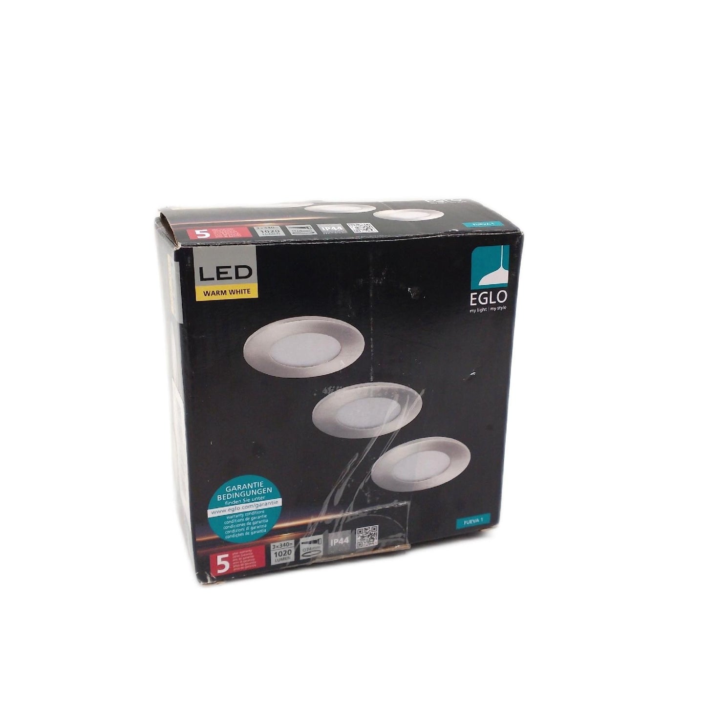 Eglo LED Spotleuchte Außenbeleuchtung Fueva 1 3 fach warmweiß energiesparend effizient weiß