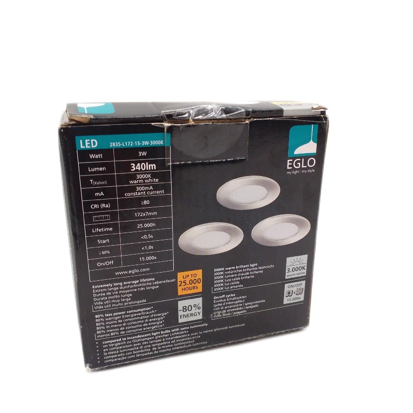 Eglo LED Spotleuchte Außenbeleuchtung Fueva 1 3 fach warmweiß energiesparend effizient weiß