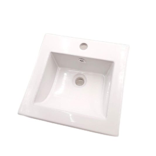Maximus Waschbecken Badkeramik Badezimmer Qubo 40 cm Weiß modernes Design elegant langlebig