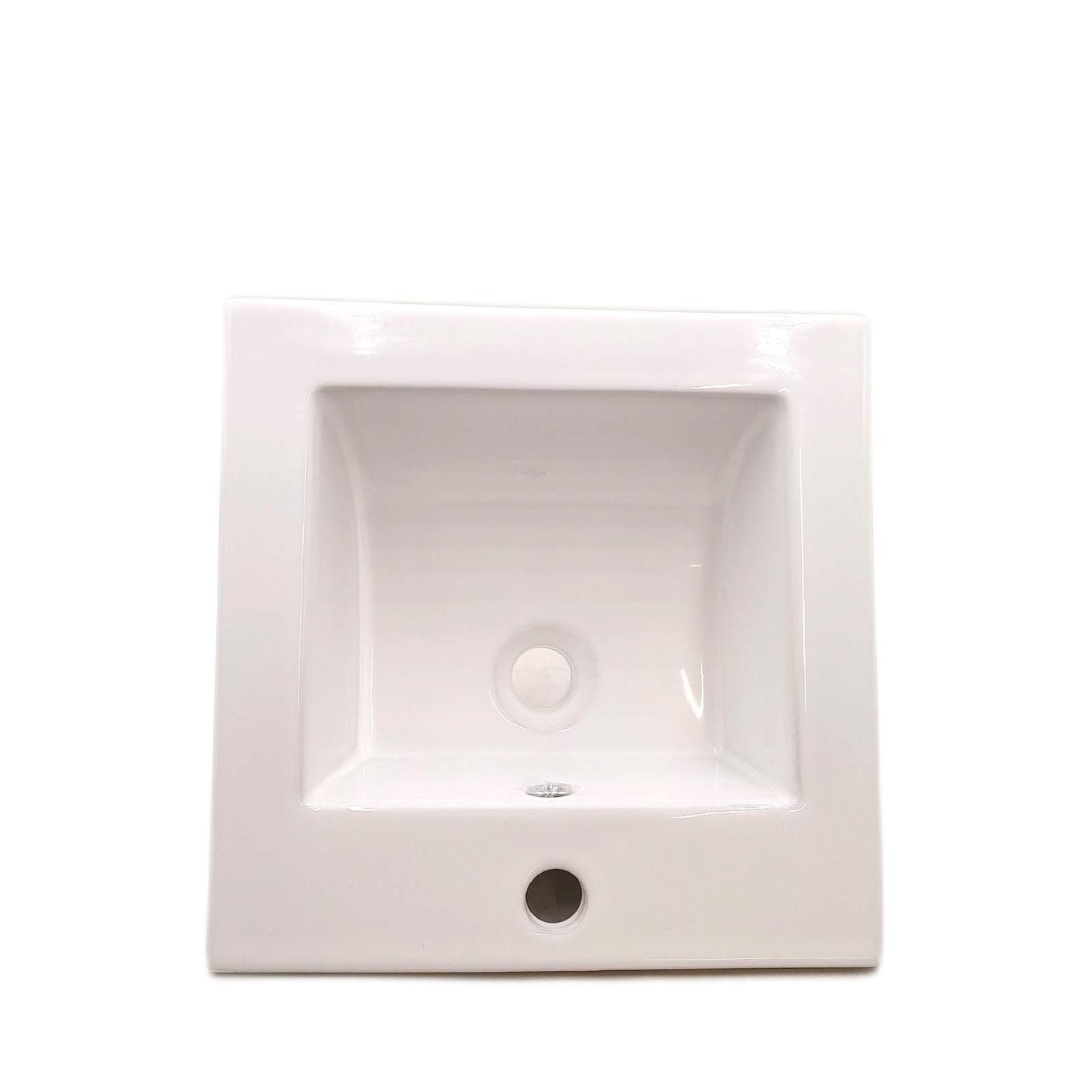 Maximus Waschbecken Badkeramik Badezimmer Cheese Qubo 40 cm Weiß Modernes Design elegant