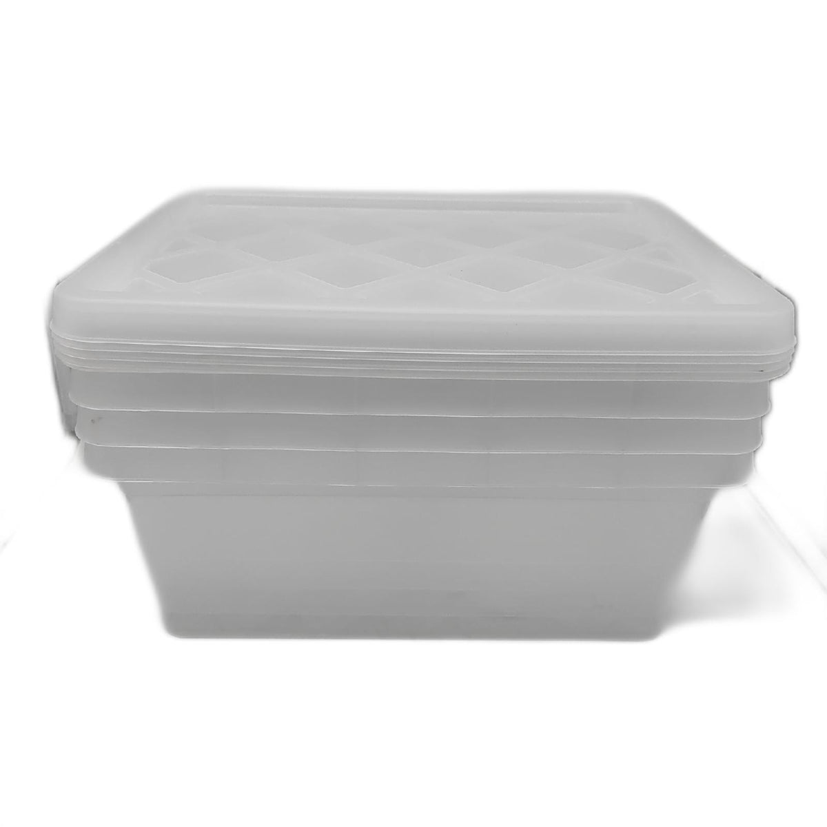 Aufbewahrungsboxen Kunststoff Haushaltsartikel ca 12 Liter transparent stapelbar mit Deck