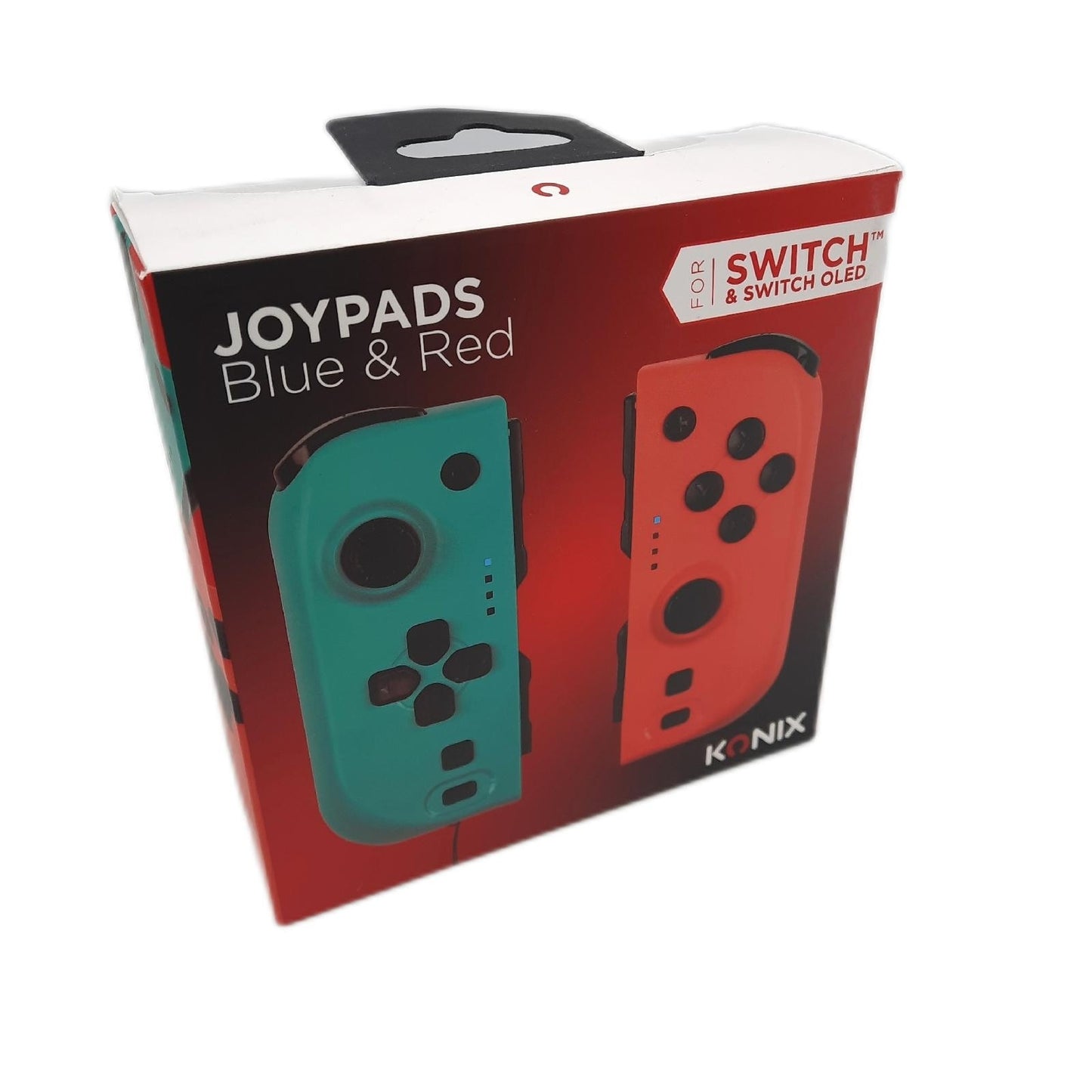 Konix Paar Joypads Nintendo Switch und Switch OLED Spielekonsole Joypads Blau Rot