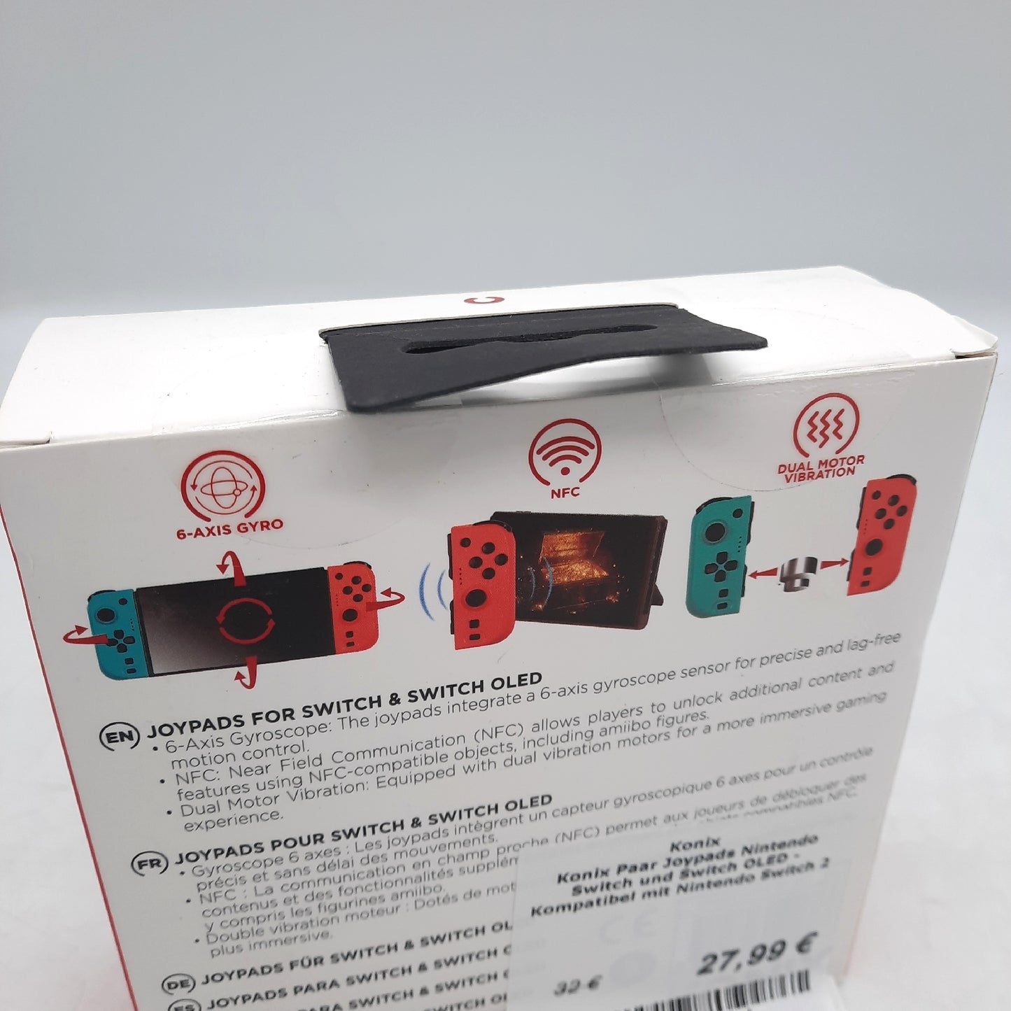 Konix Paar Joypads Nintendo Switch und Switch OLED Spielekonsole Joypads Blau Rot