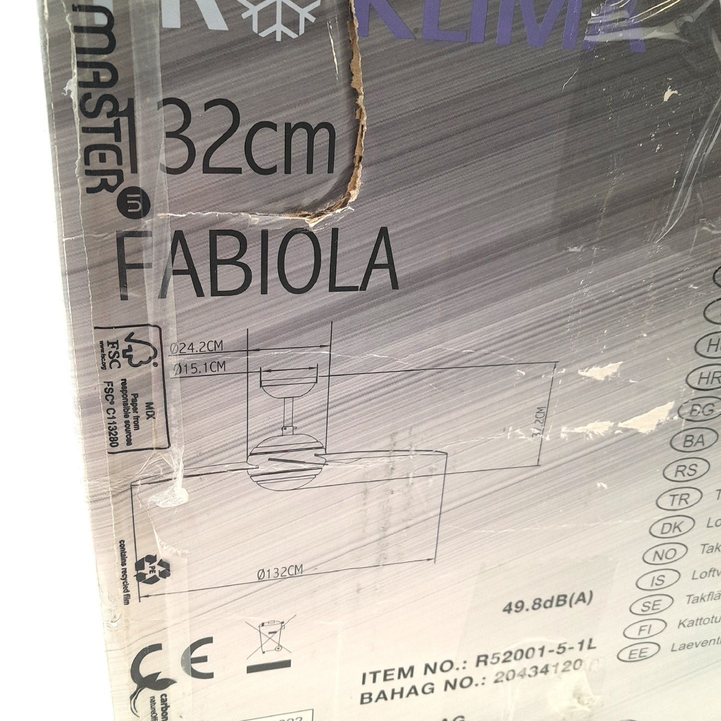 Proklima Deckenventilator Beleuchtung Fabiola 132 cm Fernbedienung Komfort
