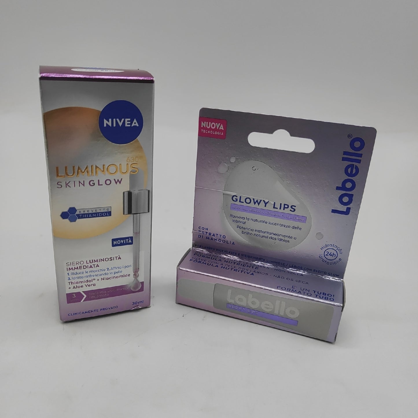 NIVEA Geschenkset Hautpflege Damen Glow Routine Luminous 630 Serum Strahlkraft Pflege