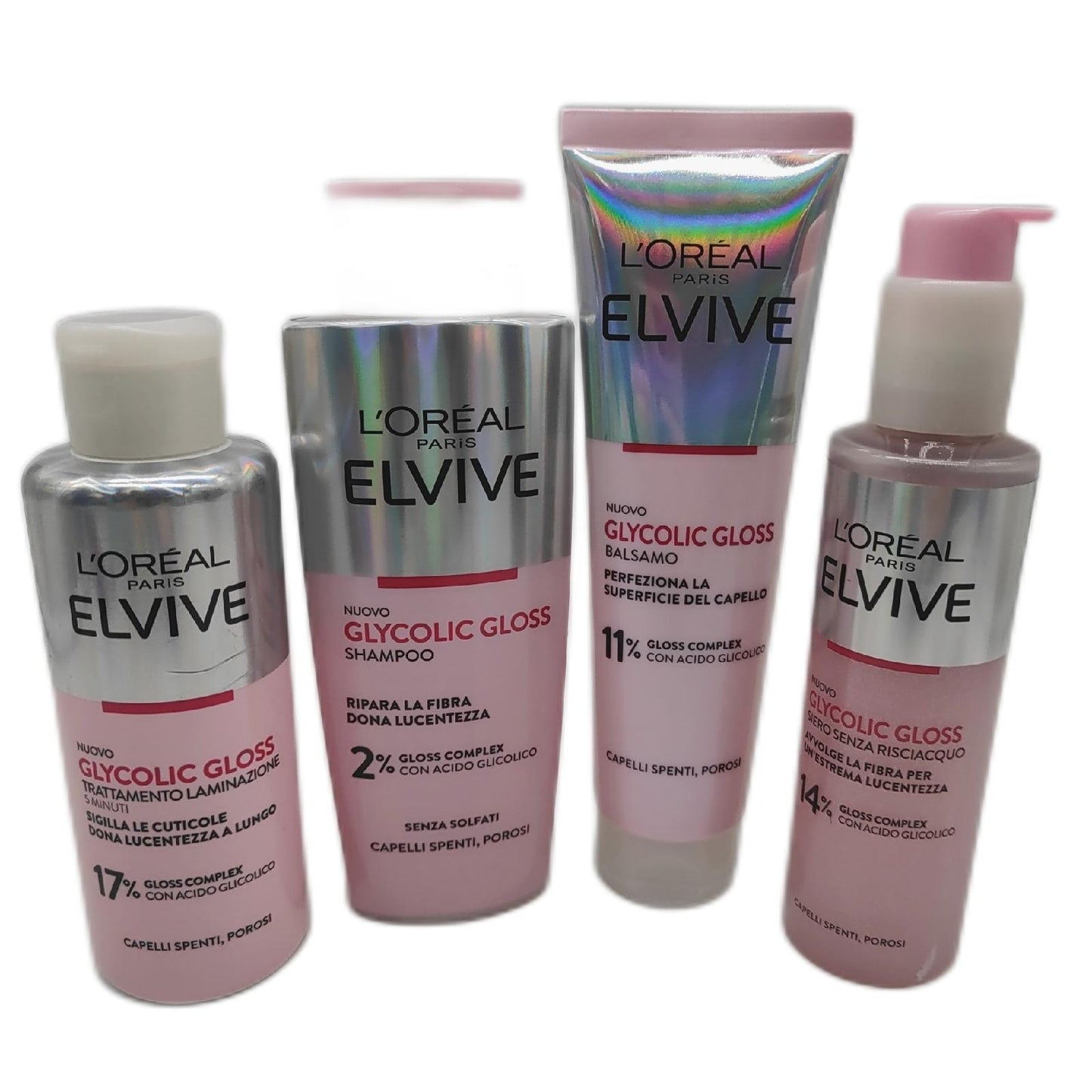 LOREAL PARIS Haarkur Haarpflege Elvive Glycolic Gloss Conditioner Shampoo Serum Glanz