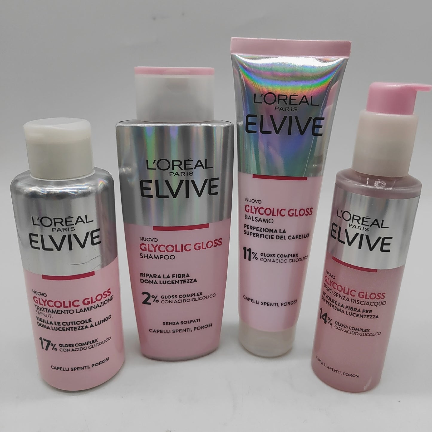 LOREAL PARIS Haarkur Haarpflege Elvive Glycolic Gloss Conditioner Shampoo Serum Glanz