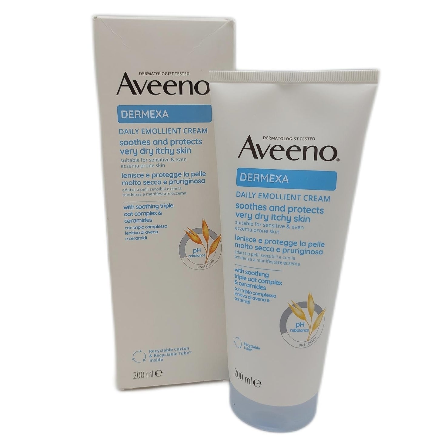 Aveeno Creme Hautpflege Dermexa Tägliche Emollentien feuchtigkeitsspendend Ha
