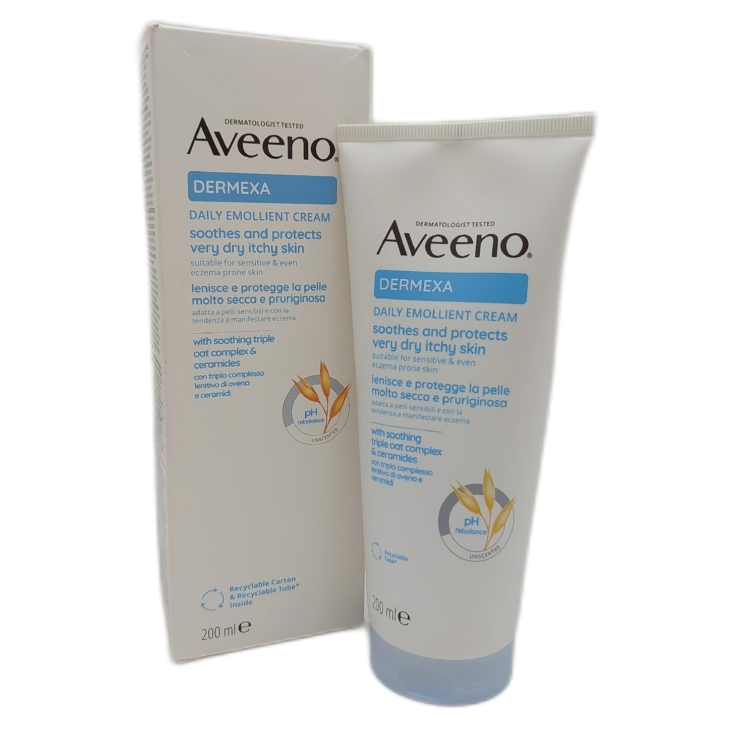 Aveeno Creme Hautpflege Dermexa Tägliche Emollentien feuchtigkeitsspendend Ha