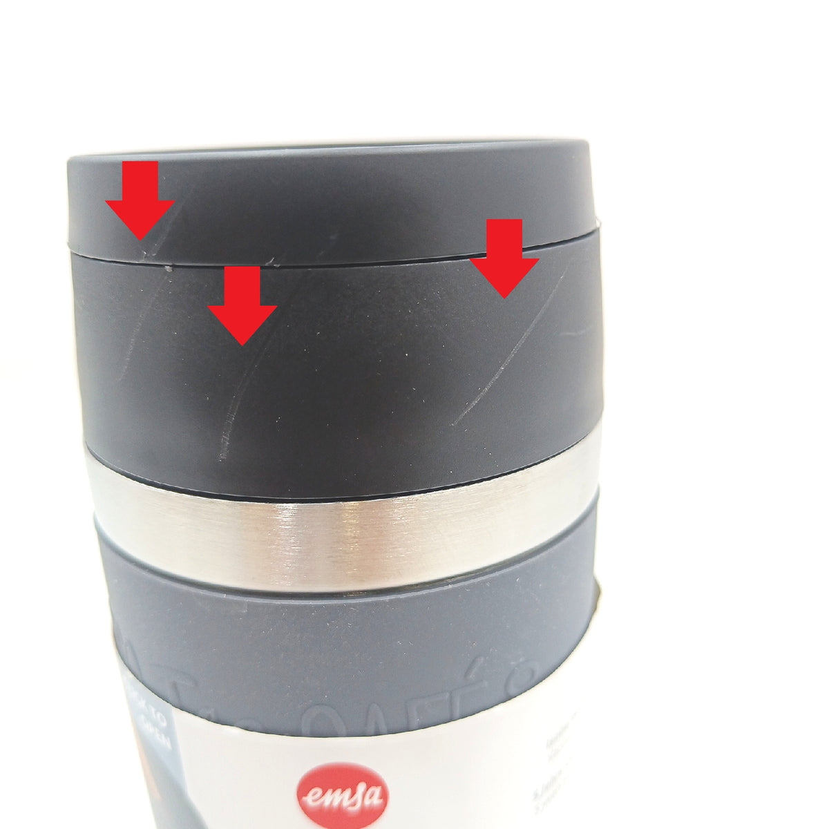 Emsa Travel Mug Classic Isolierbecher 036 Liter Edelstahl 4h Heiss 8h Kalt Dunkelgrau