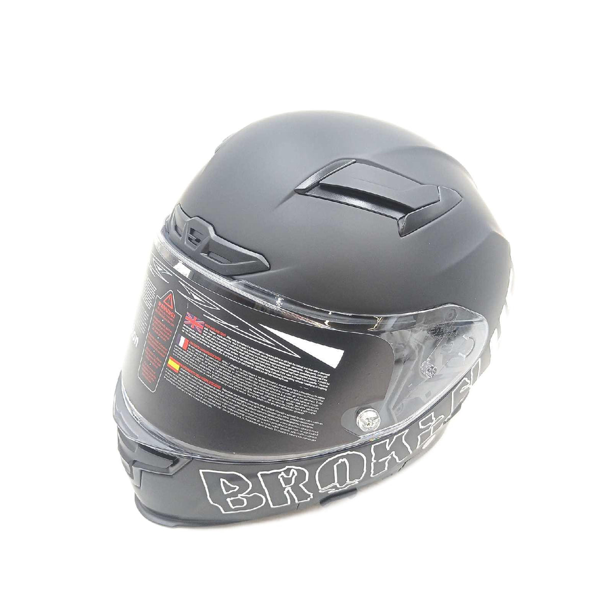 Brokenhead Helm XL 61 62 cm Street Division Black Edition Integralhelm mit Sonnenblende