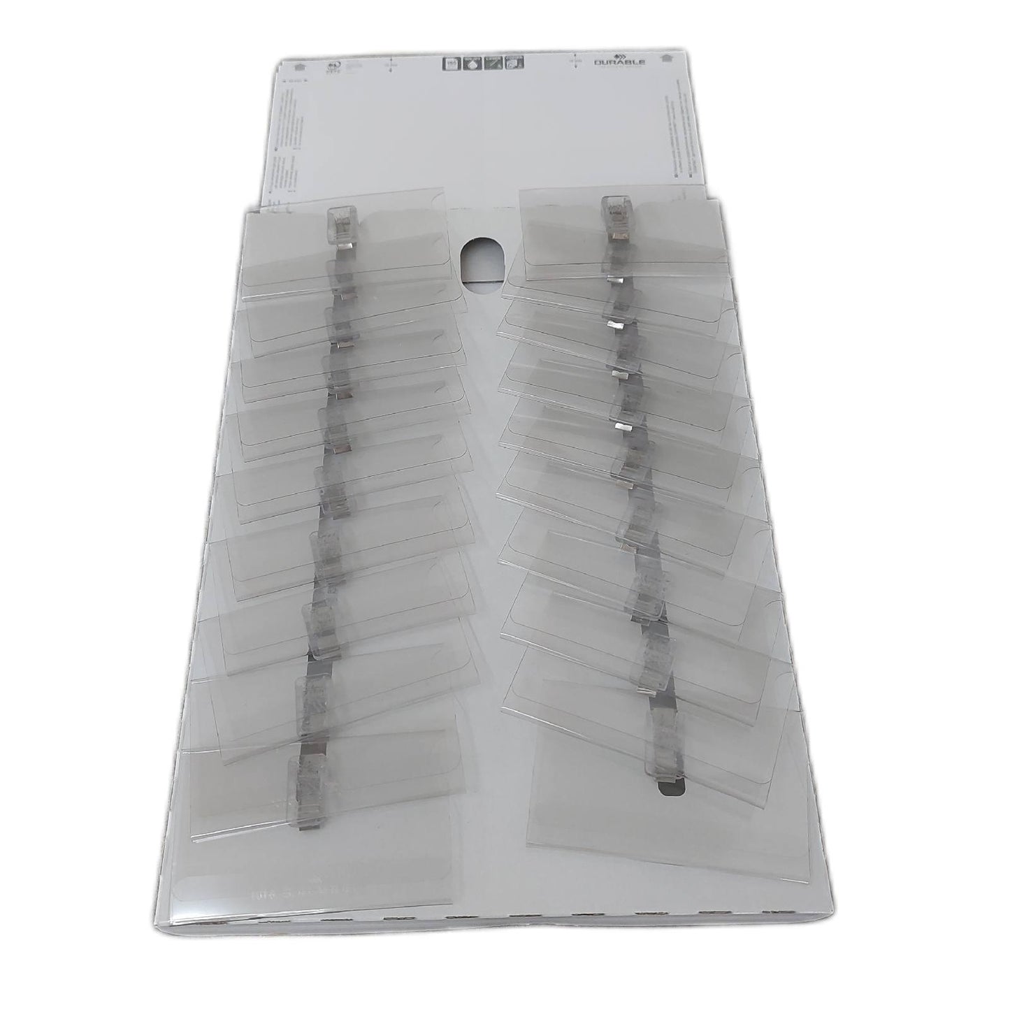 Durable Namensschilder Set Büroorganisation Namensschilder 54 x 90 mm Kombiklemme professionell bequem praktisch